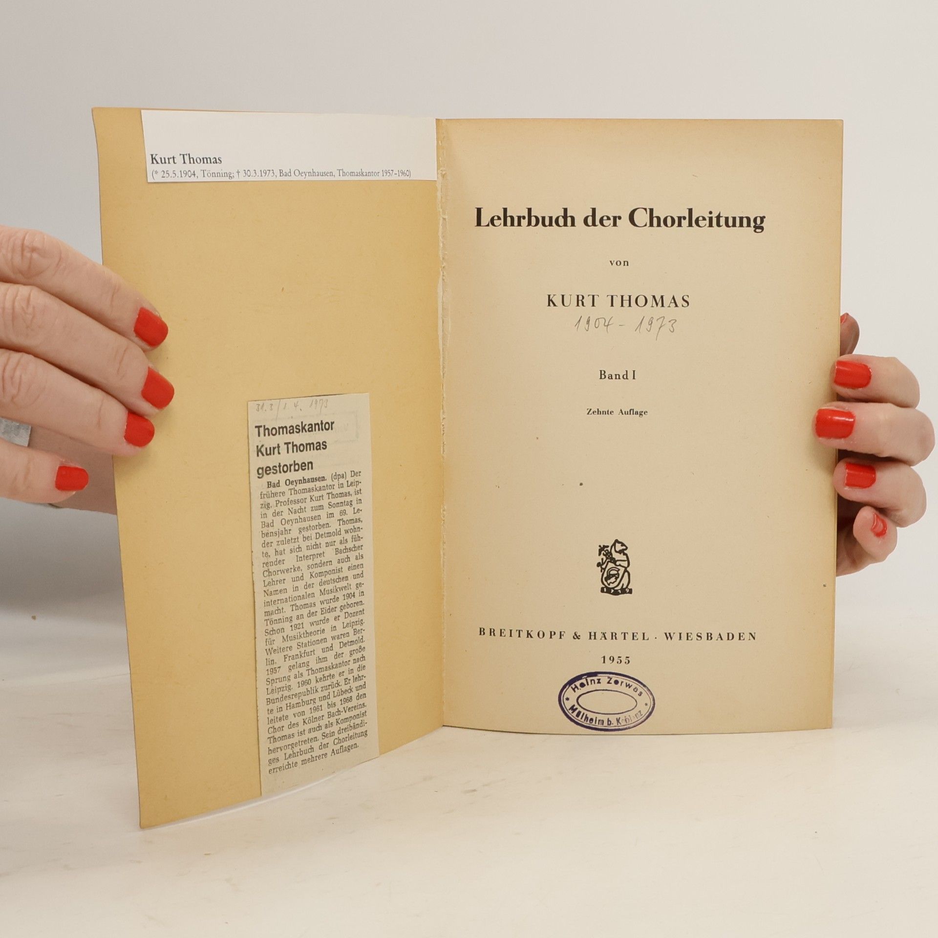 Kurt Thomas Lehrbuch der Chorleitung I