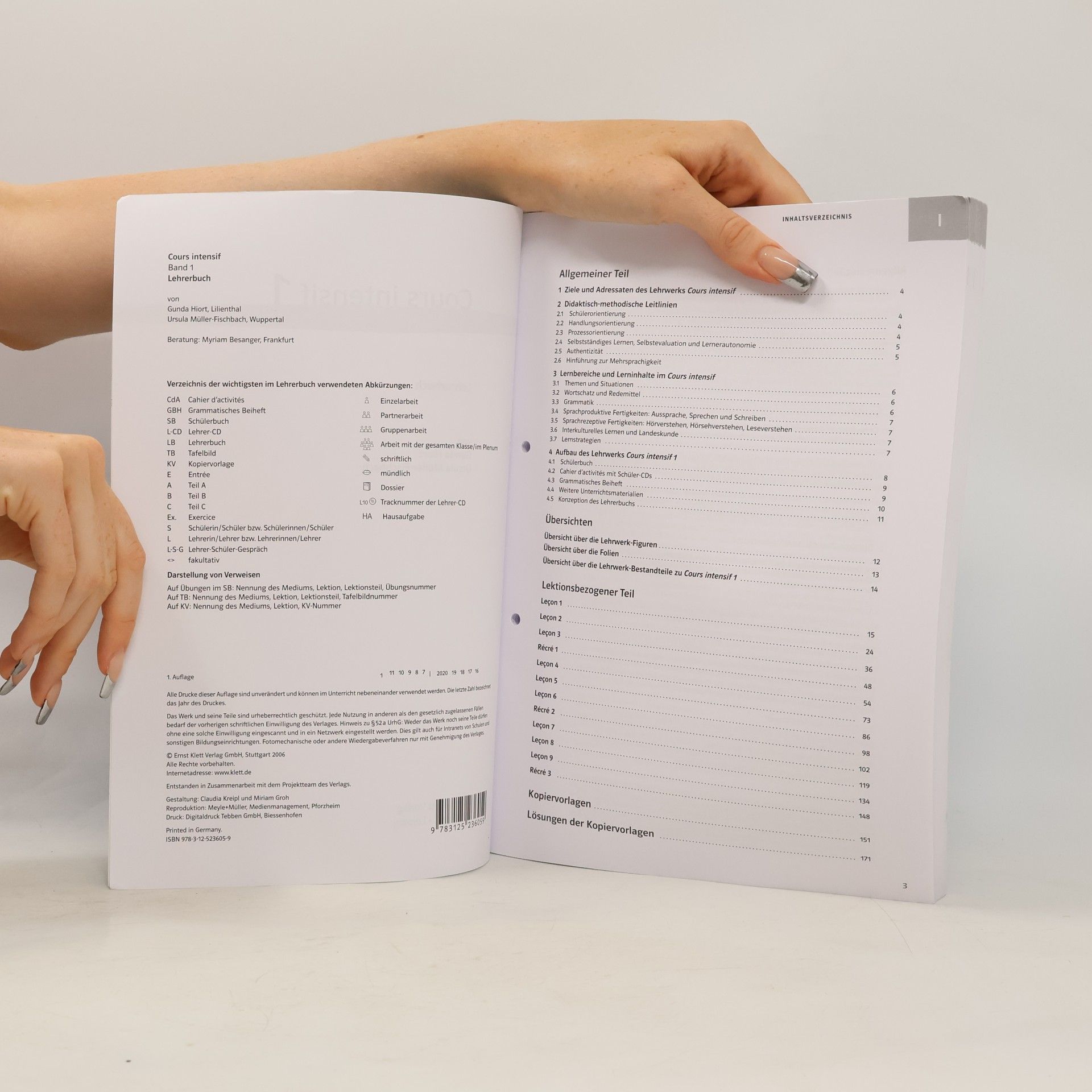 Gunda Hiort Cours intensif. Französisch als 3. Fremdsprache: Cours intensif 1, Lehrerbuch