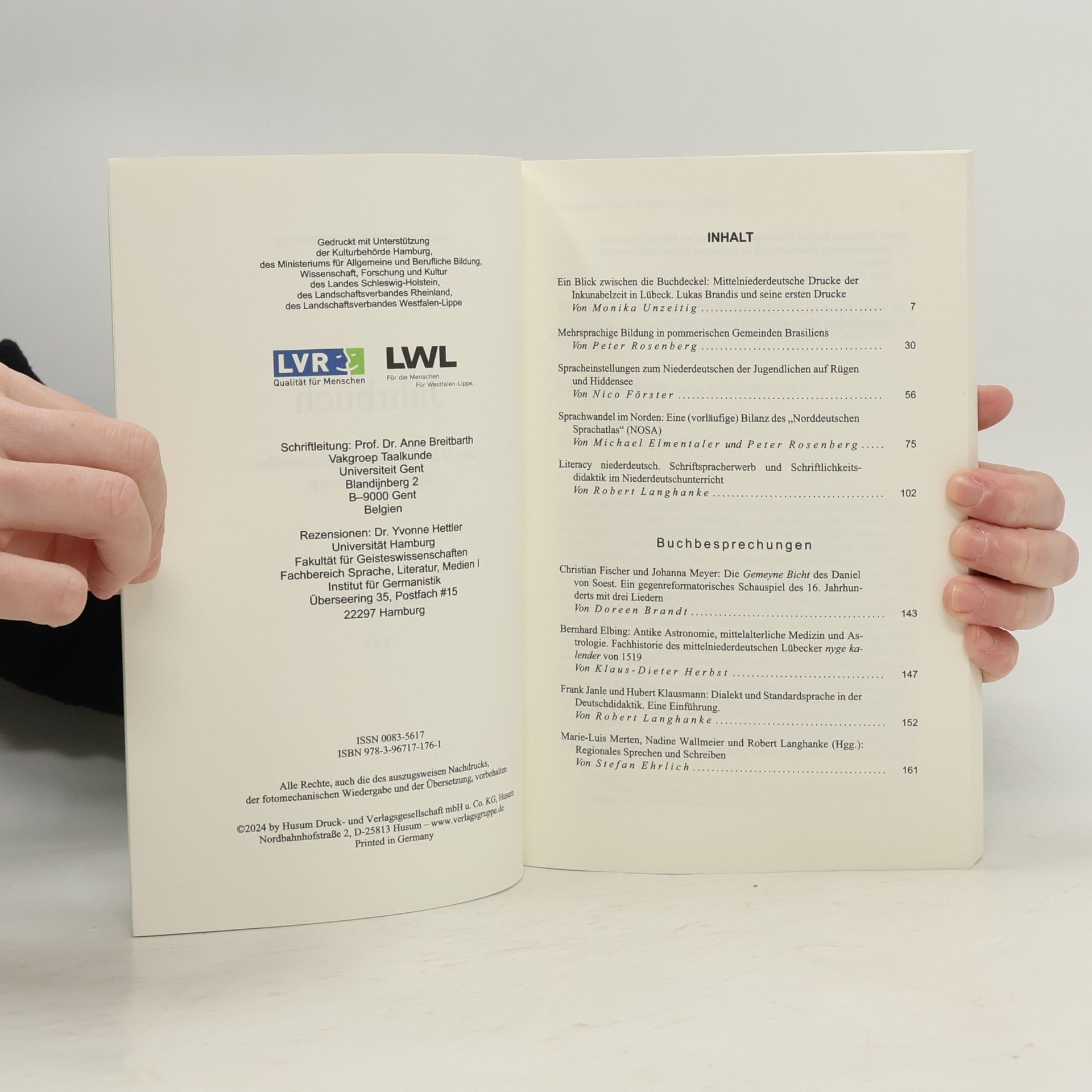 Verein für niederdeutsche Sprachforschung Niederdeutsches Jahrbuch