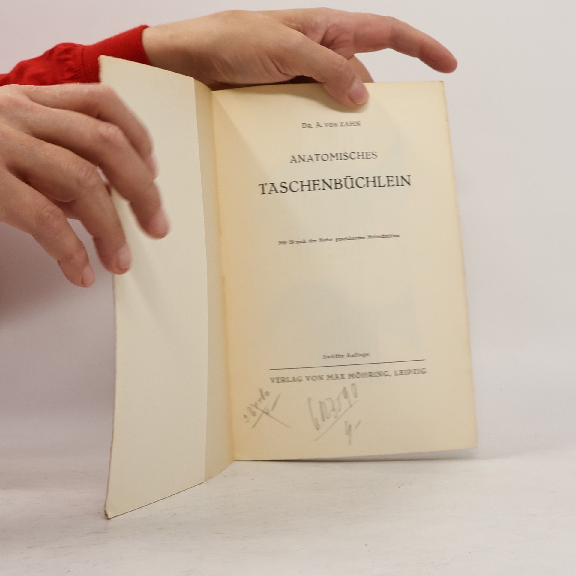 Dr. A. Von Zahn Anatomisches Taschenbüchlein
