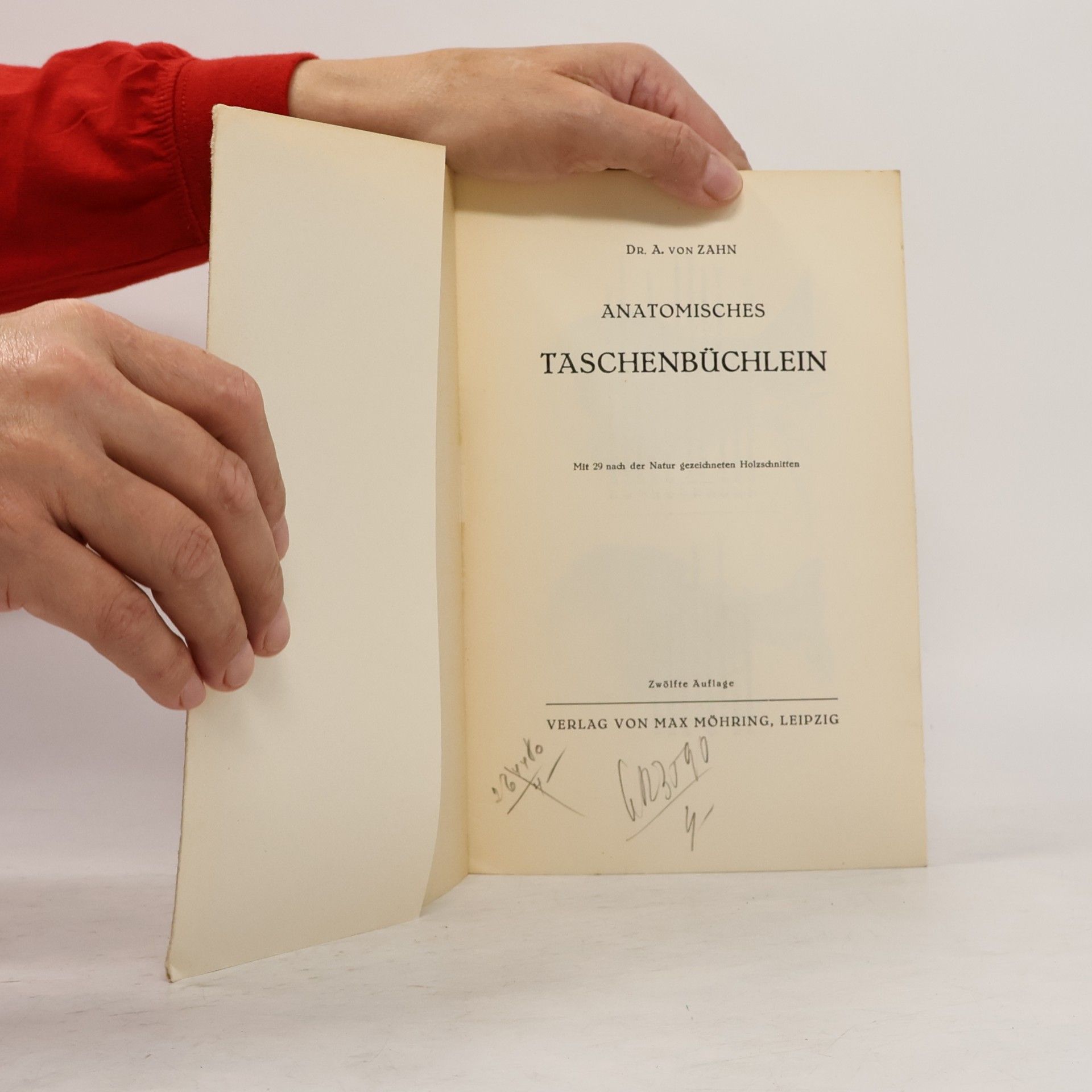 Dr. A. Von Zahn Anatomisches Taschenbüchlein