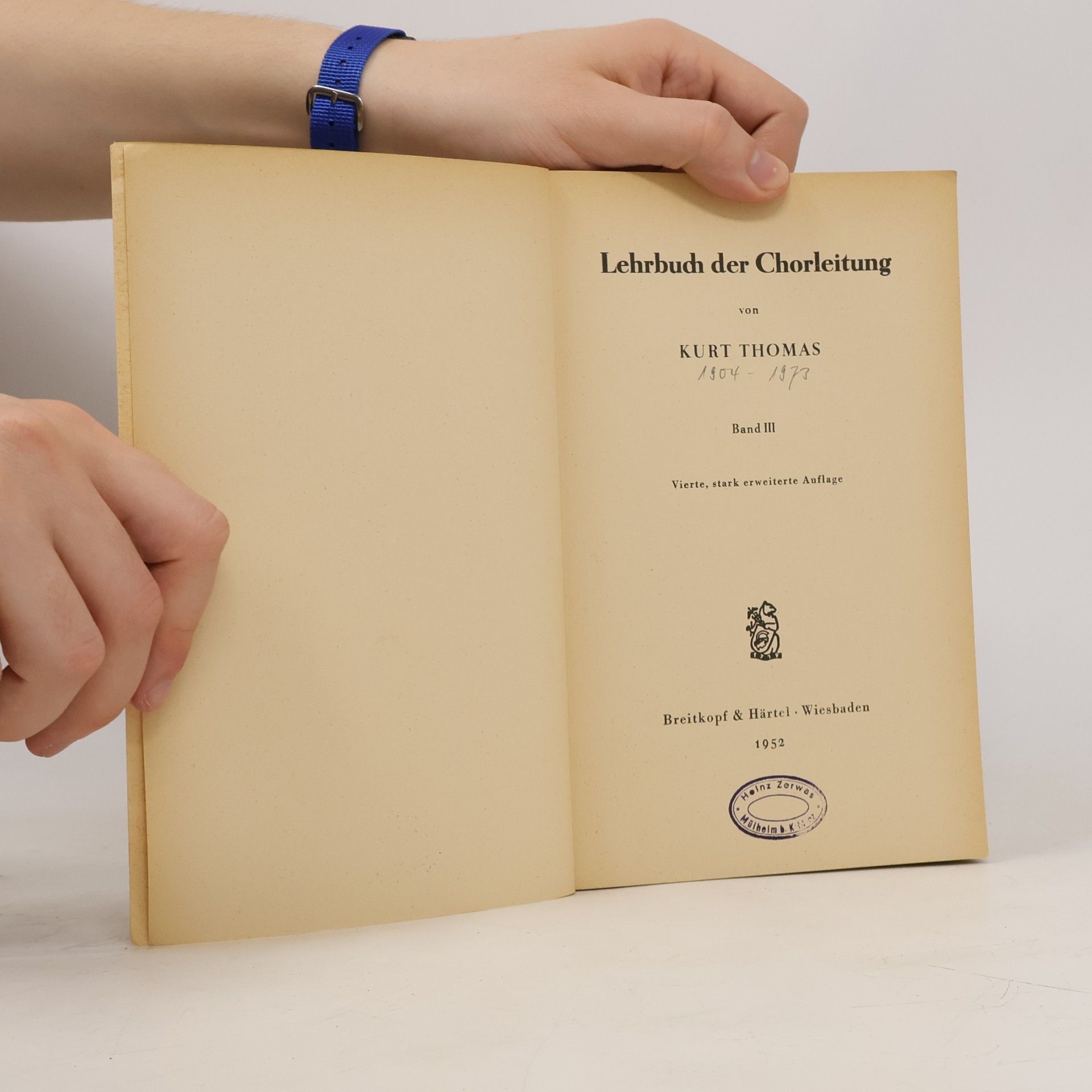 Kurt Thomas Lehrbuch der Chorleitung III.