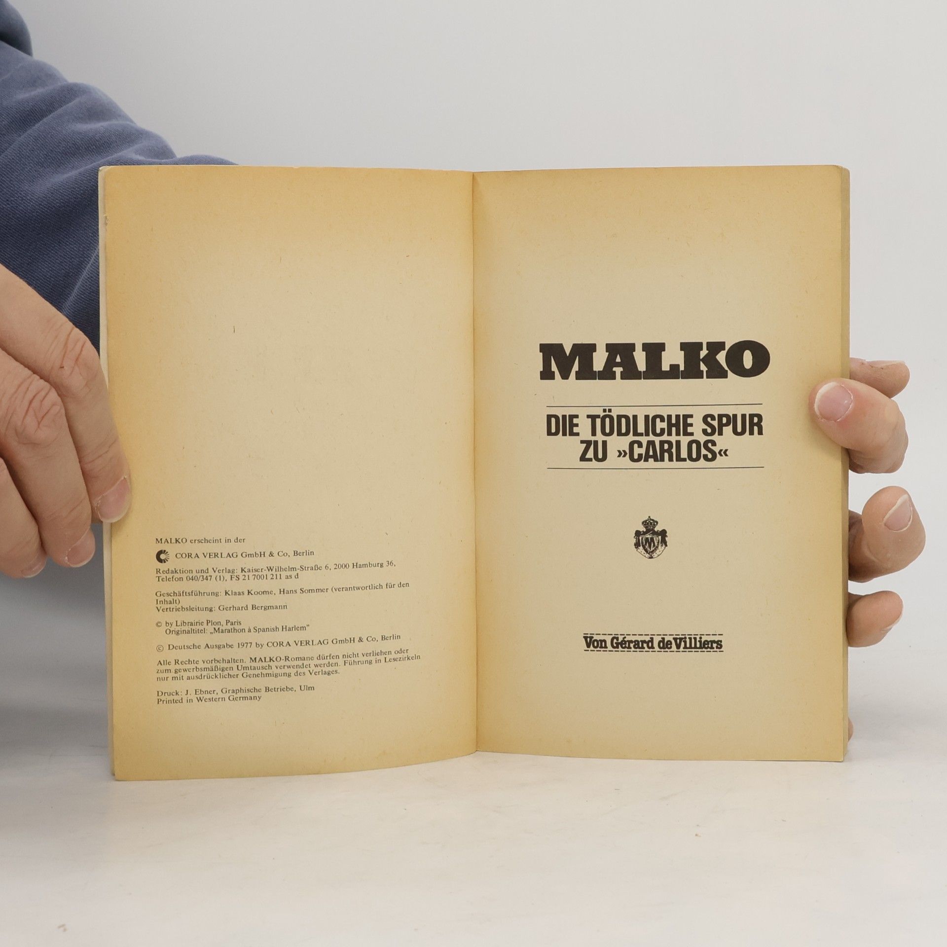 Gérard de Villiers Malko 8. Die tödliche Spur zu Carlos