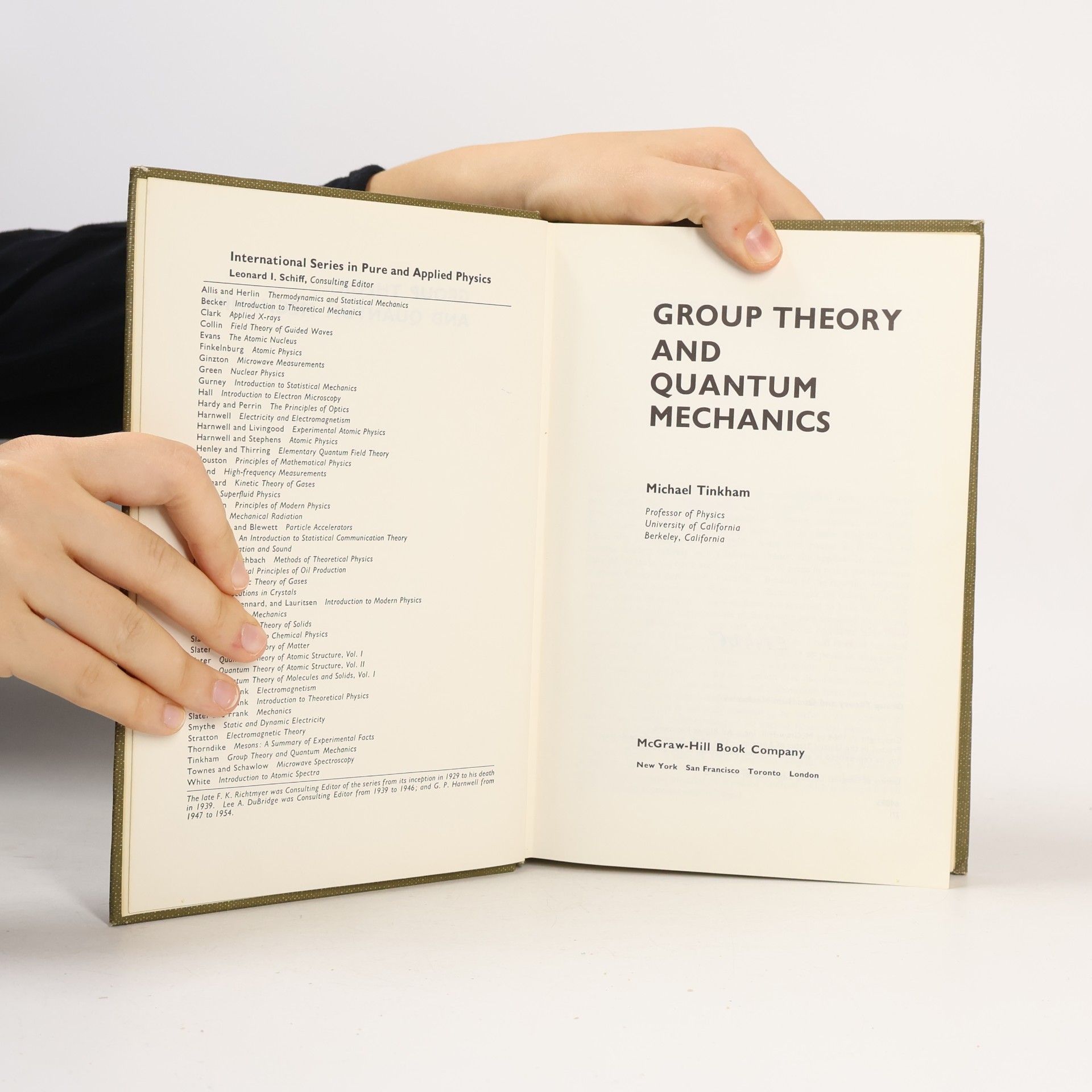 John Tinkham Manter Group Theory and Quantum Mechanics