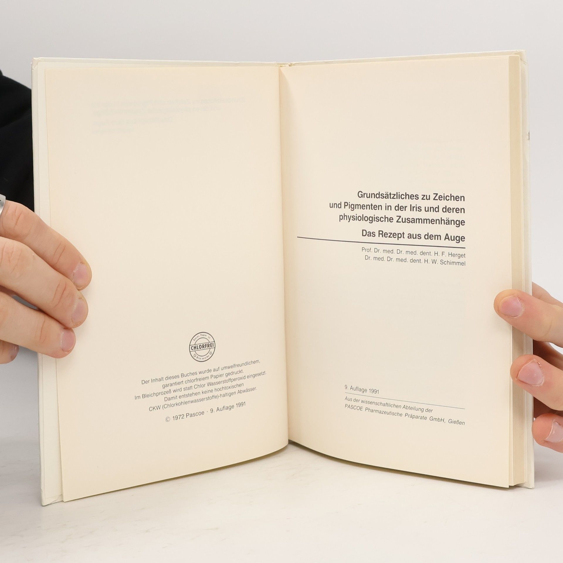 Helmut W. Schimmel Grundsätzliches zu Zeichen und Pigmenten in der Iris und deren physiologische Zusammenhänge