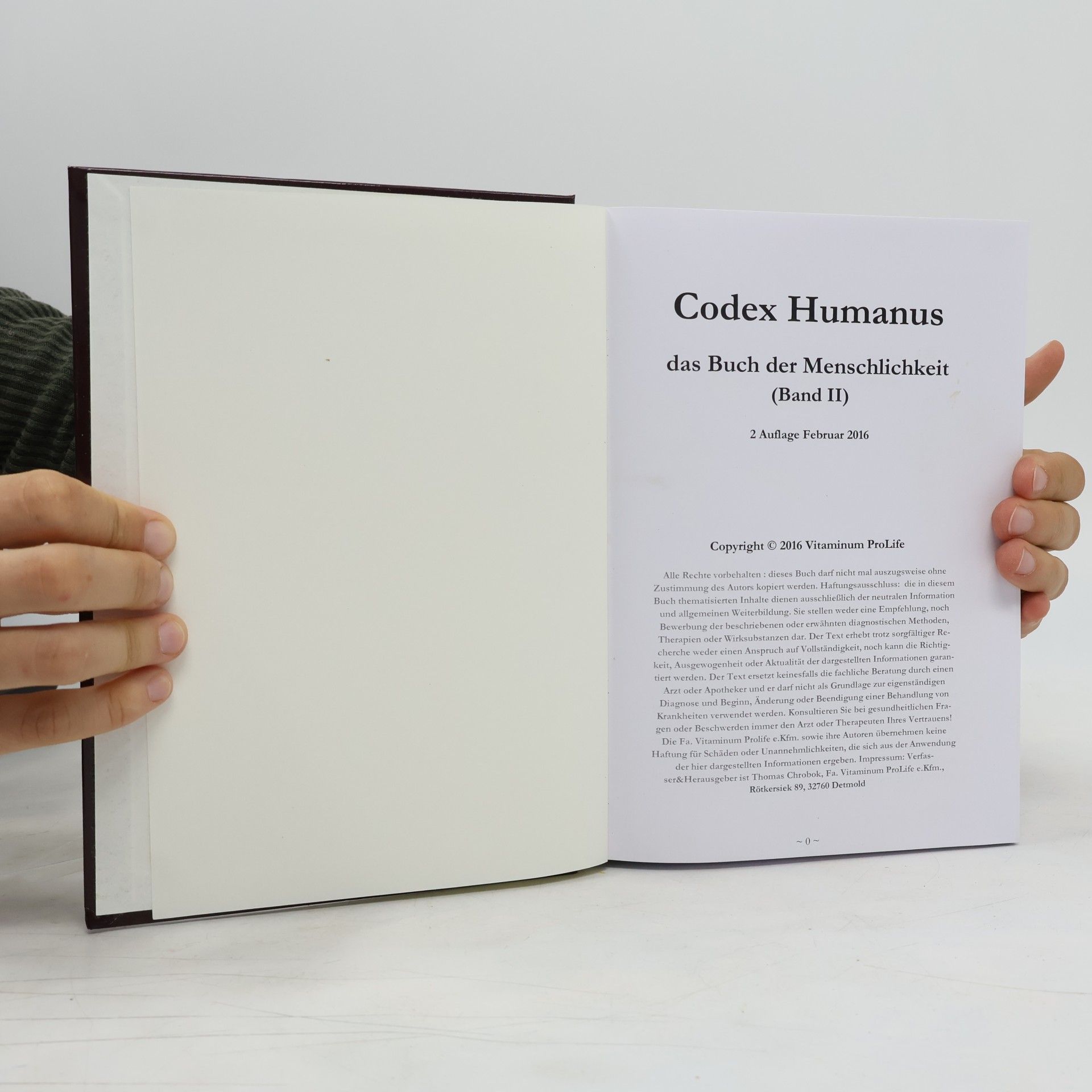Thomas Chrobok Codex Humanus I-II
