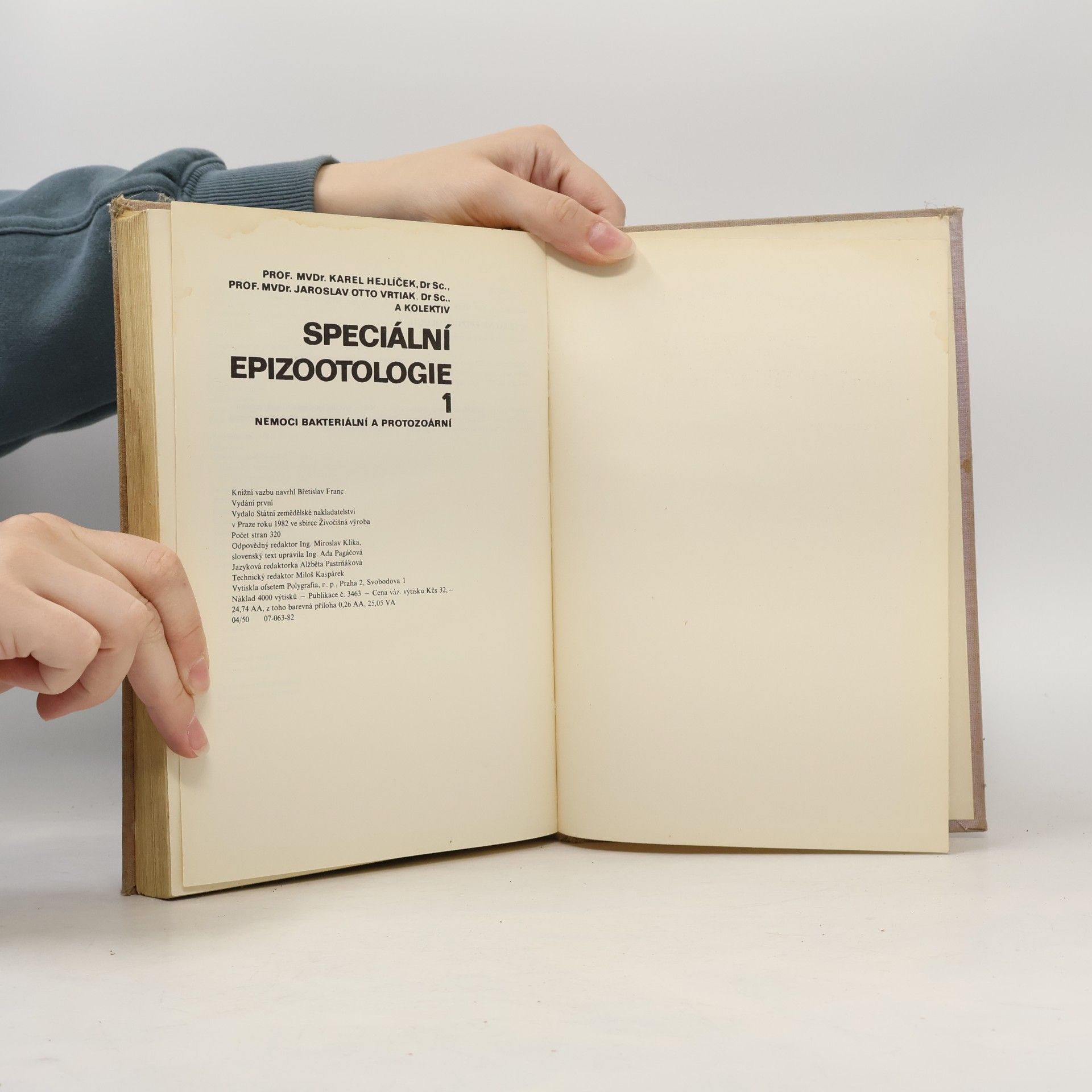 Karel Hejlíček Speciální epizootologie 1. Nemoci bakteriální a protozoární