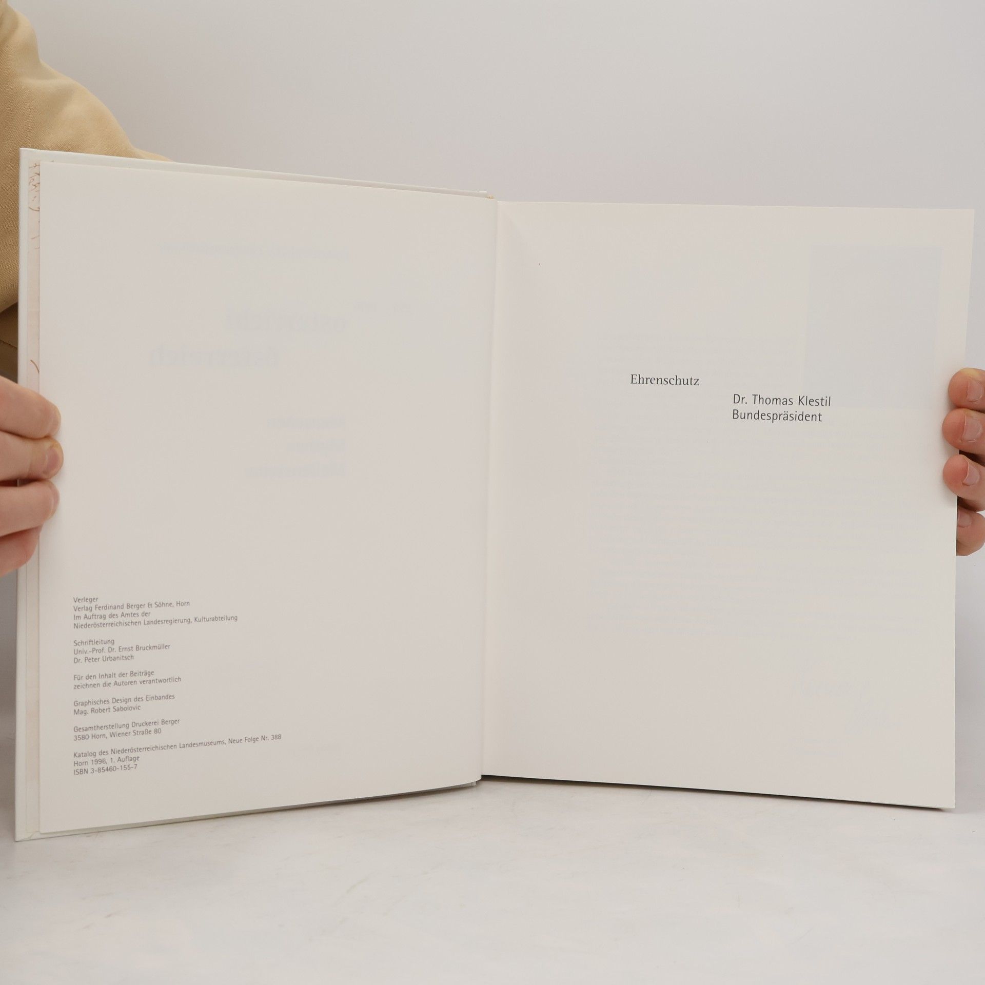 Ernst Bruckmüller Österreichische Länderausstellung 996-1996 Ostarrîchi Österreich