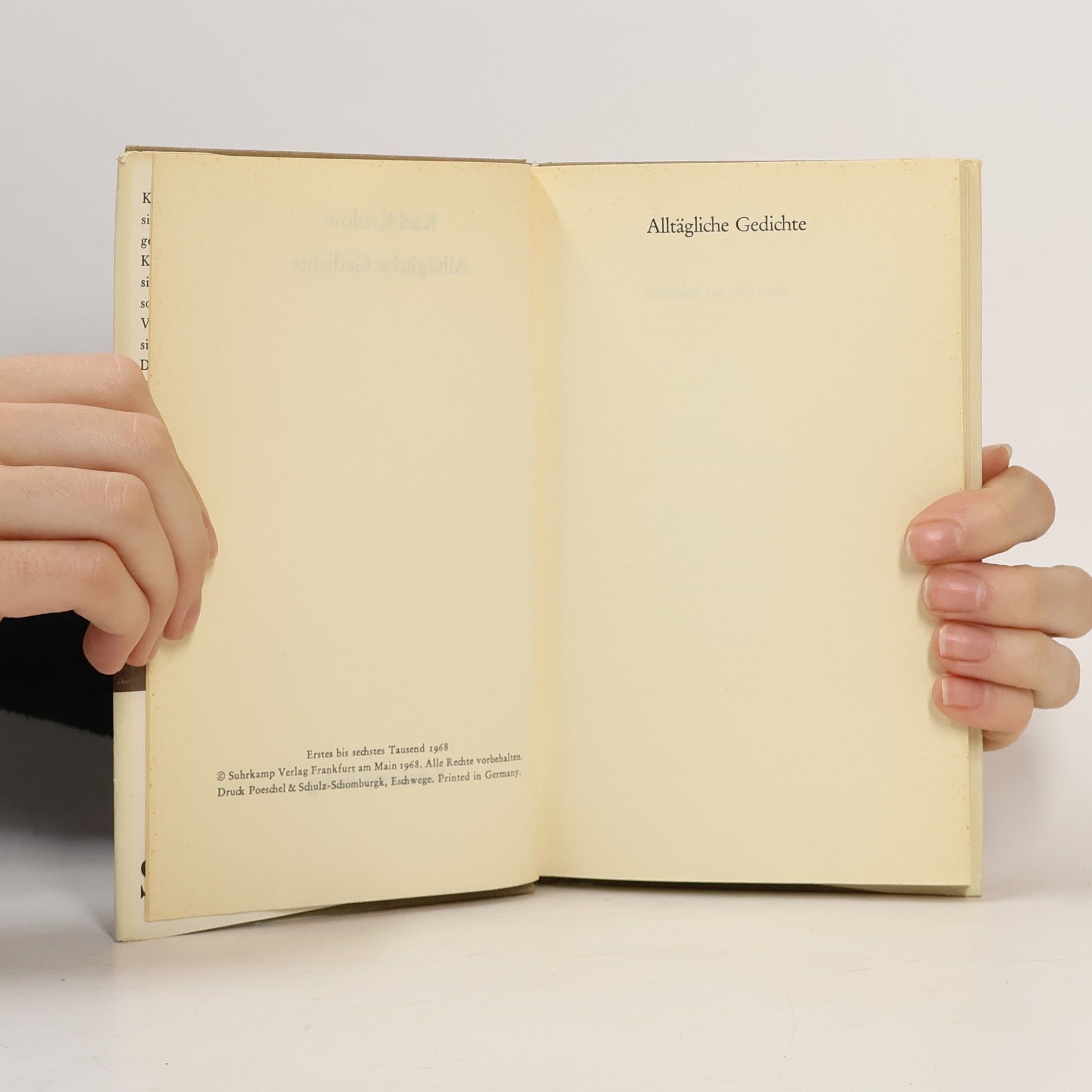 Karl Krolow Alltägliche Gedichte