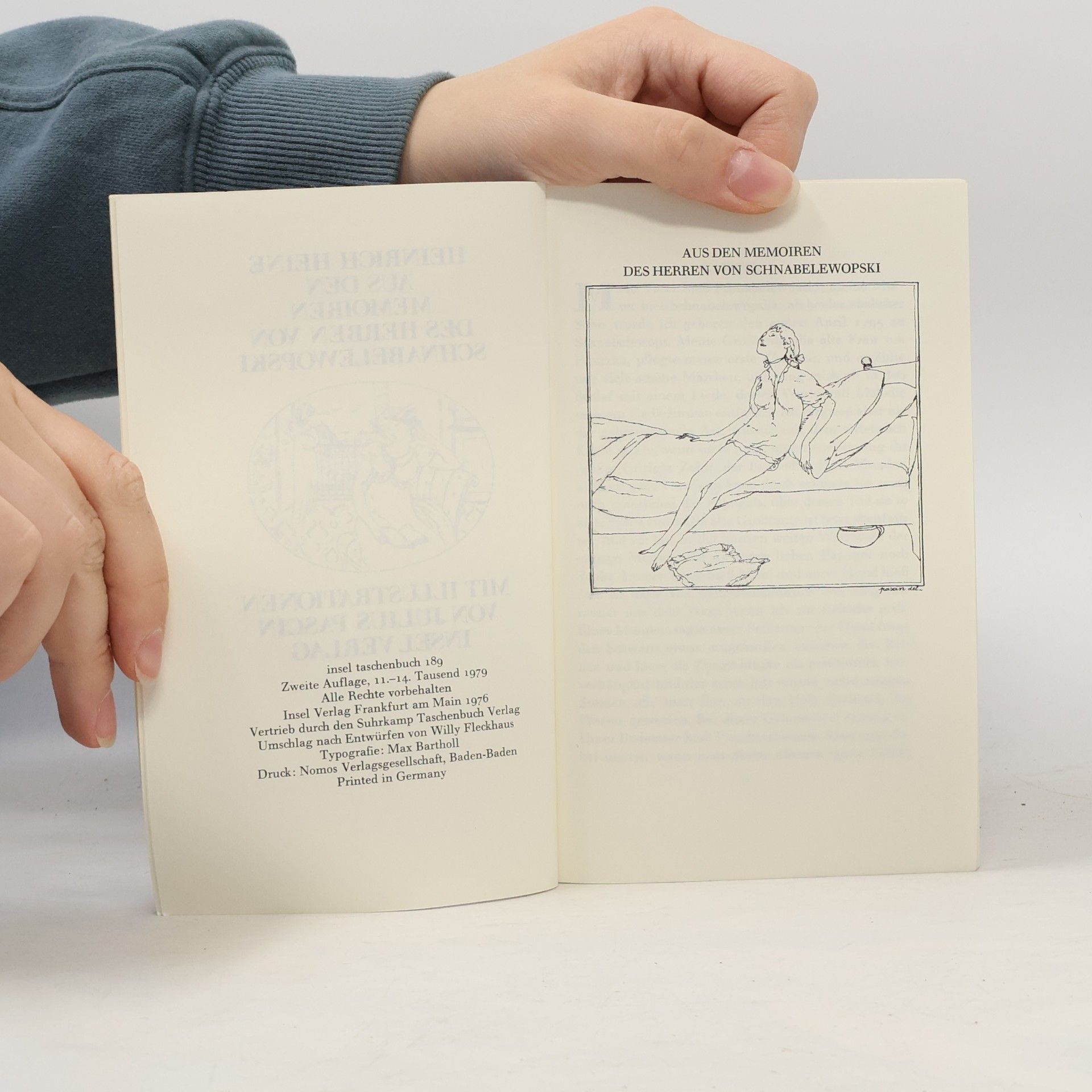 Heinrich Heine Insel Taschenbuch - 189: Aus den Memoiren des Herrn von Schnabelewopski