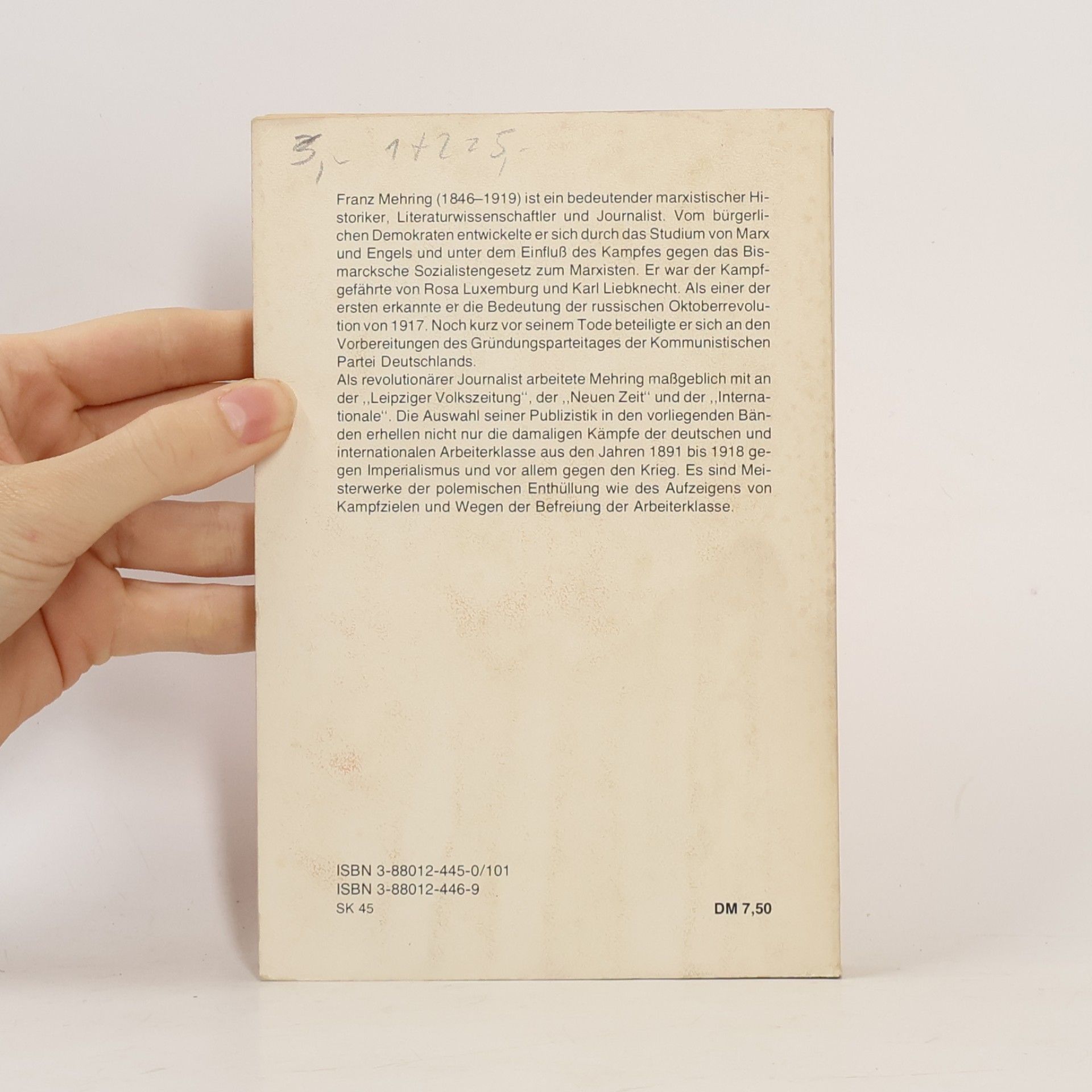 Franz Mehring Politische Publizistik 1