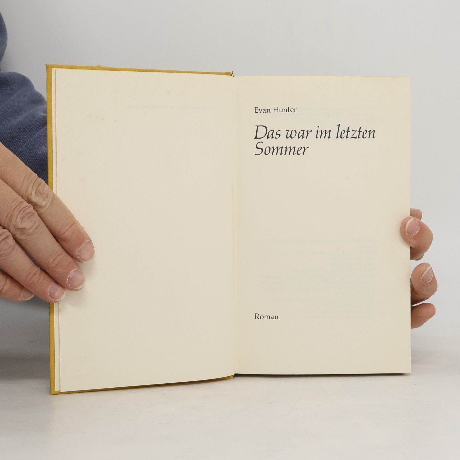 Ed McBain Das war im letzten Sommer
