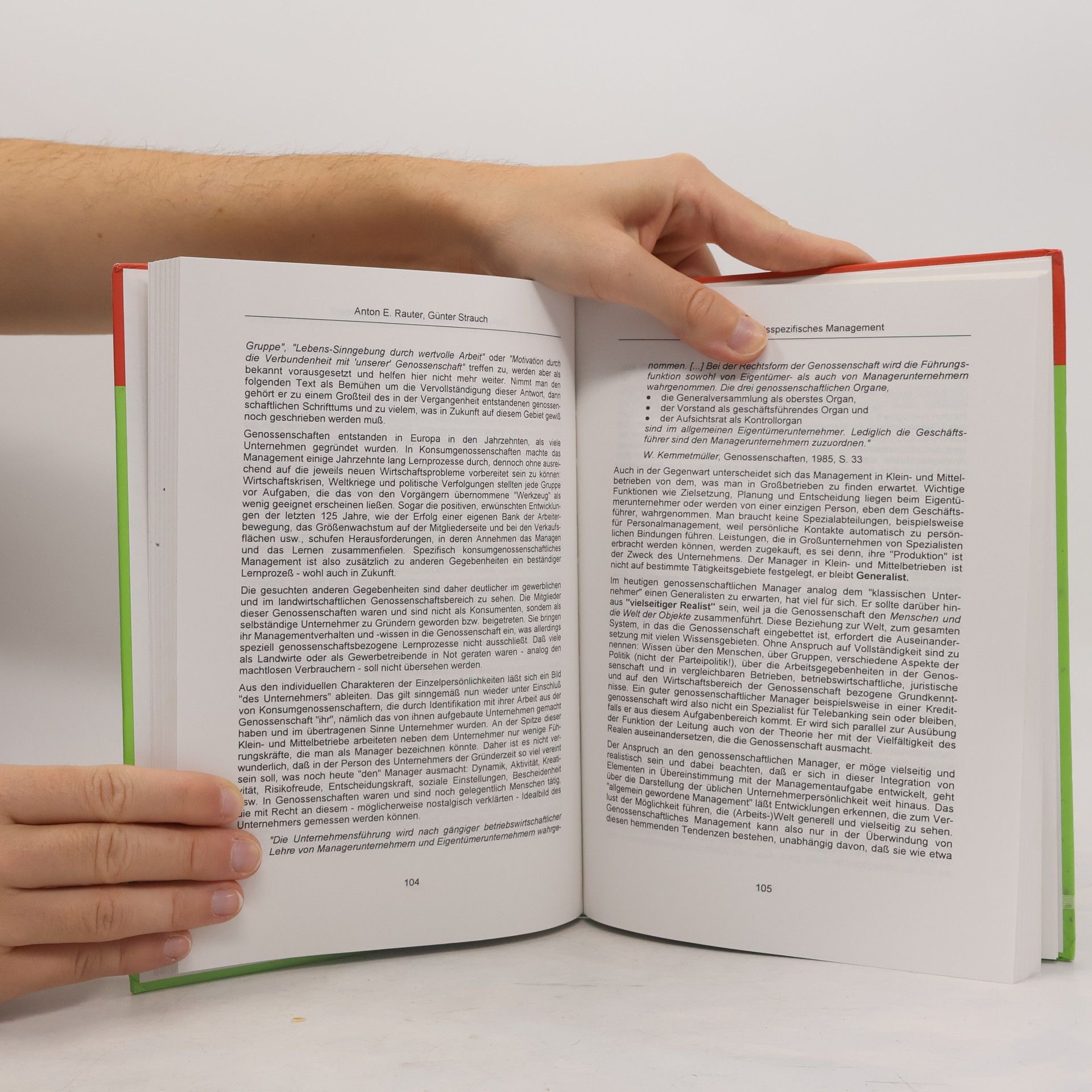 Anton E. Rauter Genossenschaftliches Management