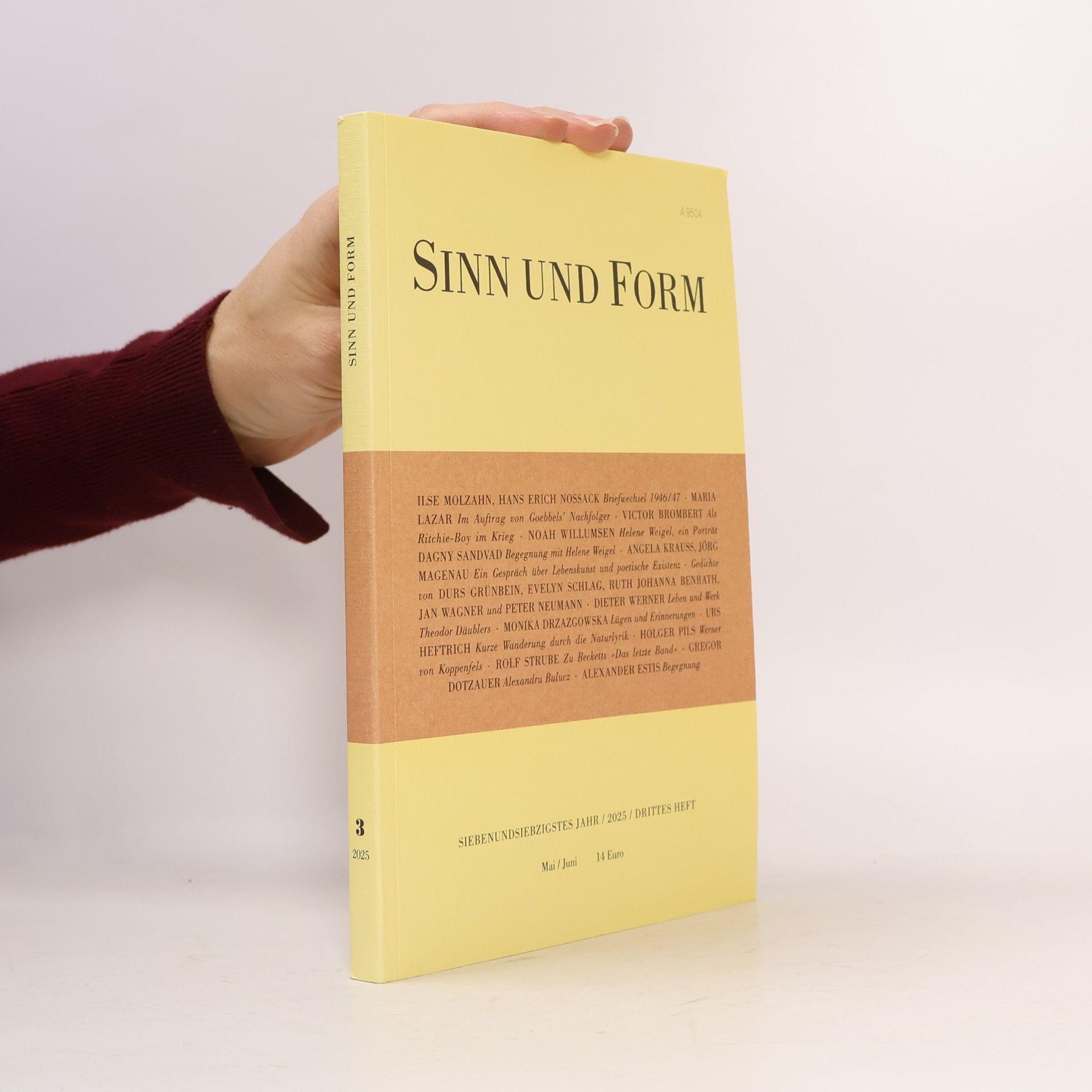 Collectif d'auteurs Sinn und Form 3/2025: Beiträge zur Literatur