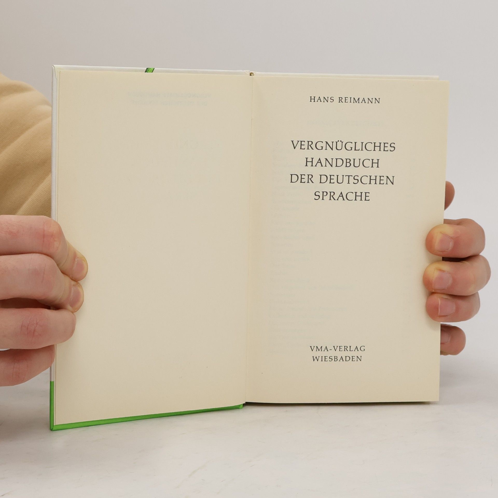 Hans Reimann Vergnügliches Handbuch der deutschen Sprache