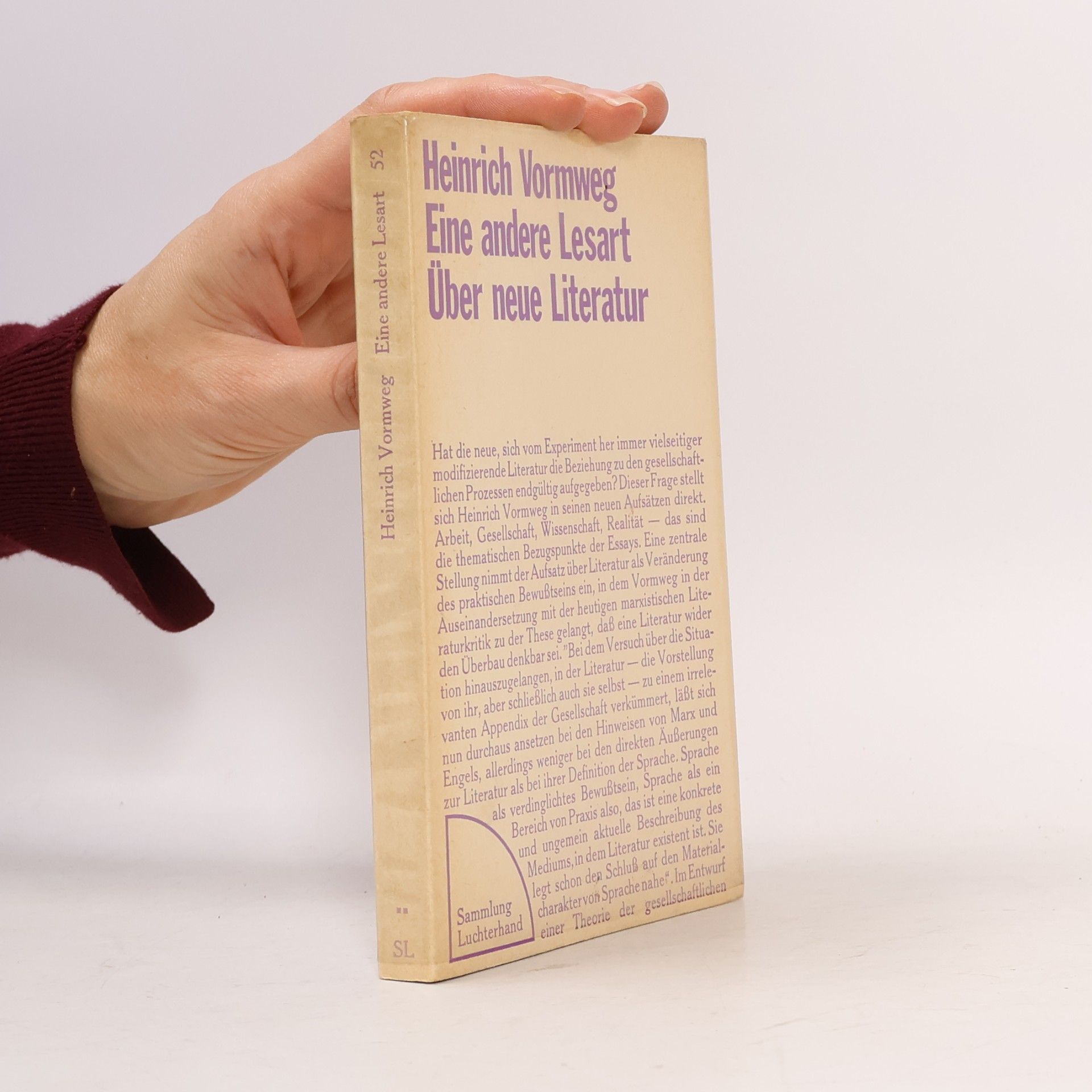 Eine andere Lesart Über neue Literatur