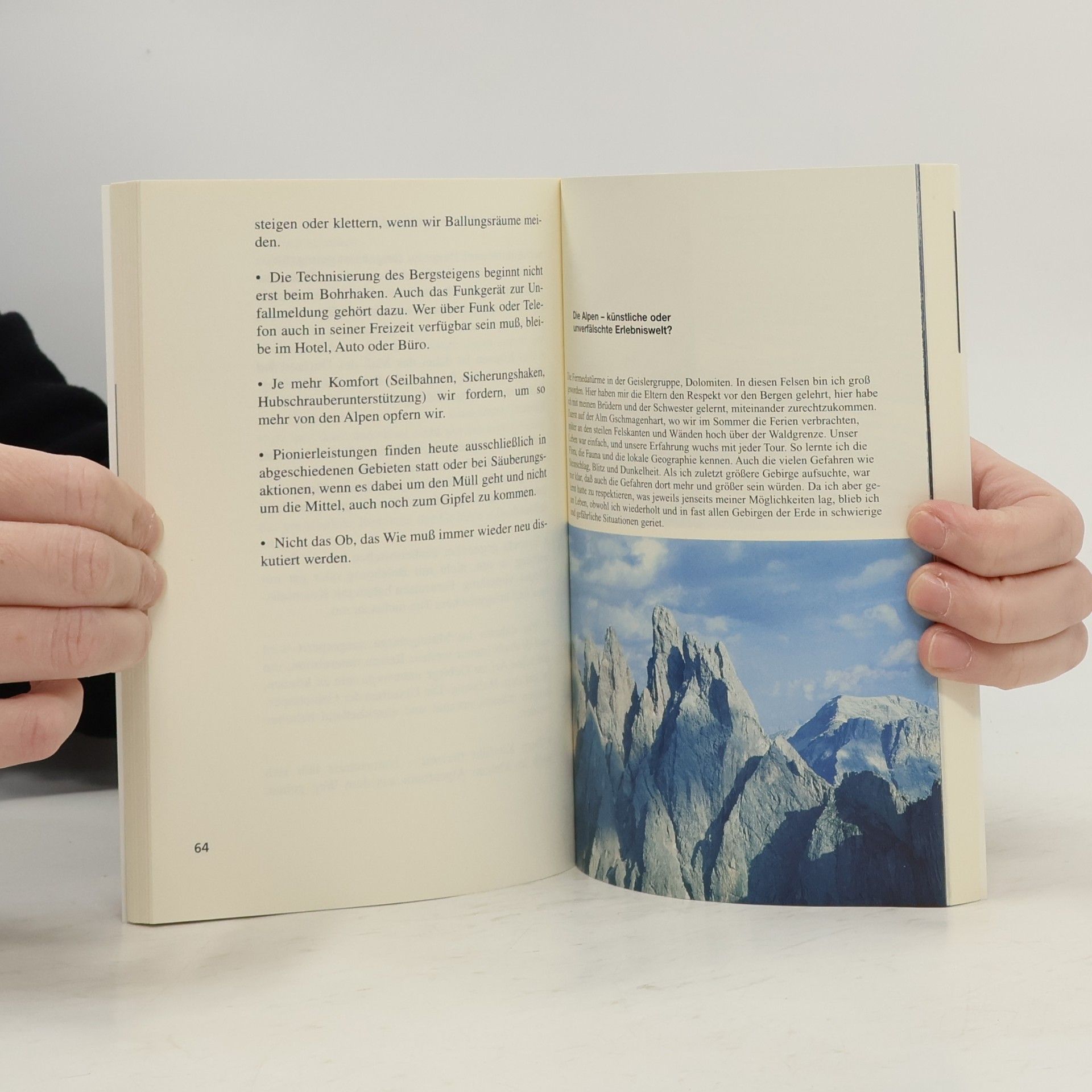Reinhold Messner Rettet die Alpen. Berg Heil - heile Berge?