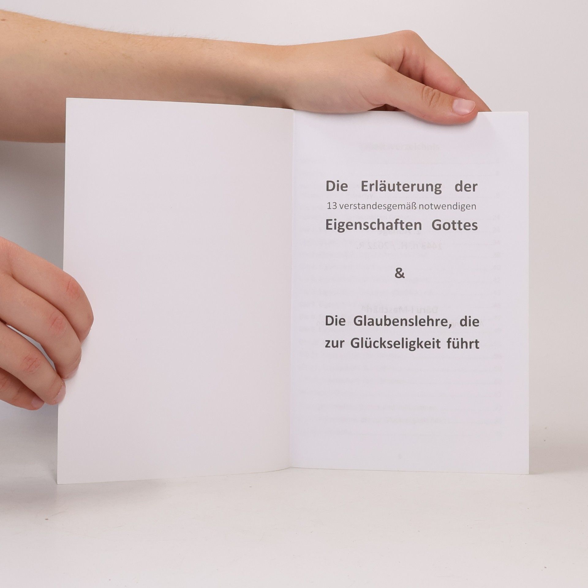 Schaykh ^Abdu L-Lâh Al-Harariyy Die Erläuterung der 13 verstandesgemäß notwendigen Eigenschaften Gottes & Die Glaubenslehre, die zur Glückseligkeit führt