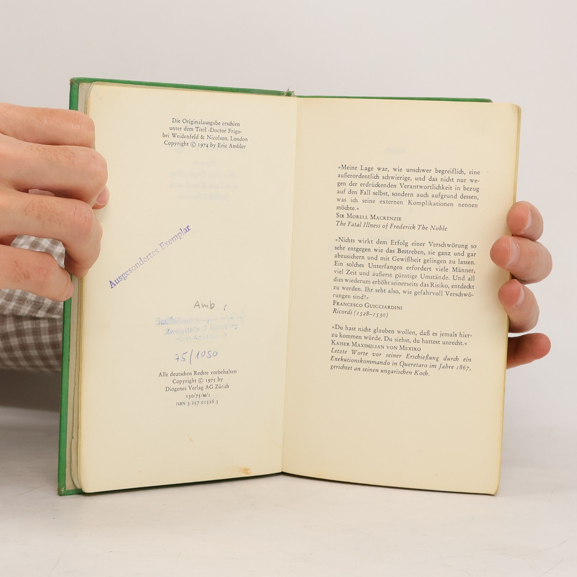 Eric Ambler Doktor Frigo