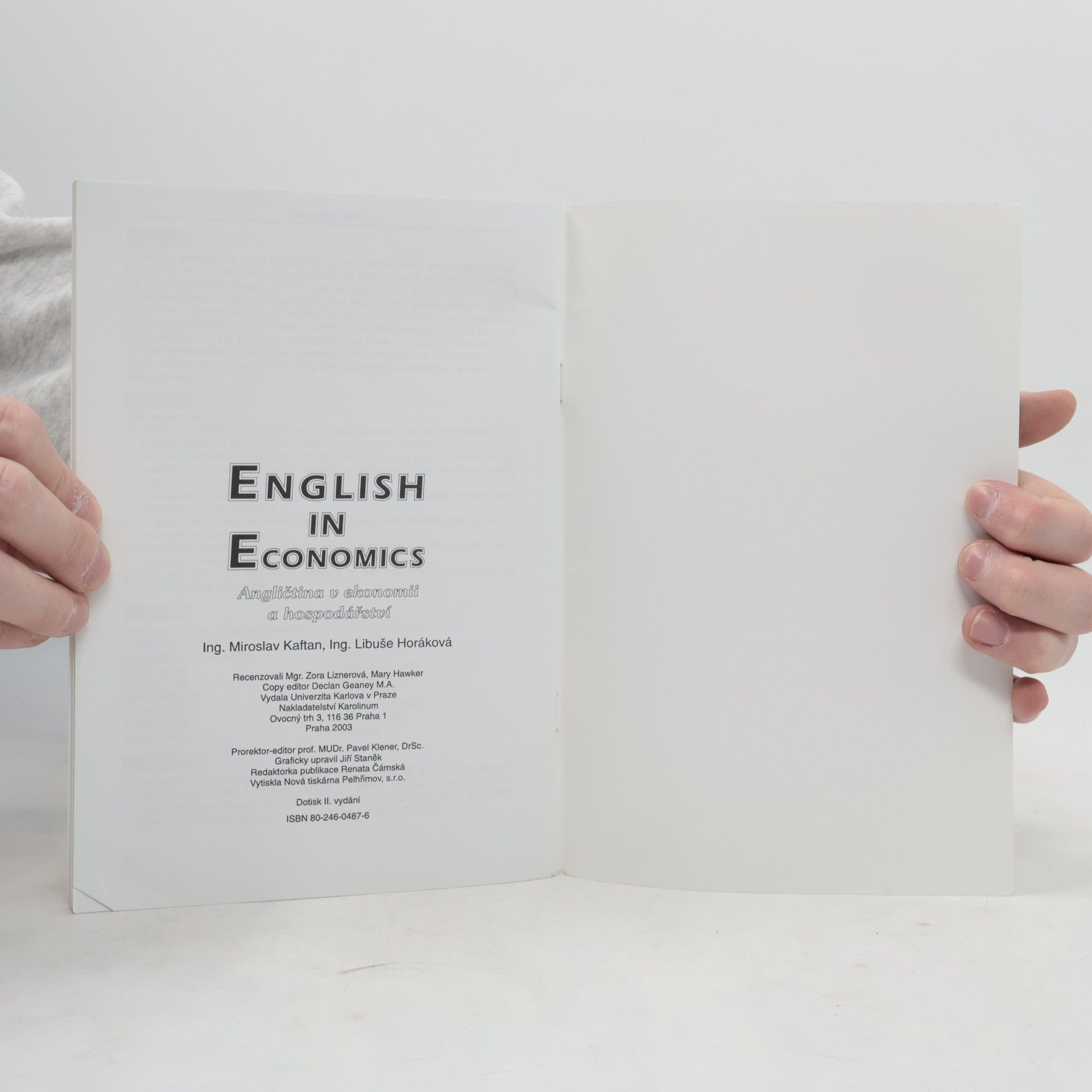 Miroslav Kaftan English in Economics. Teacher's Book