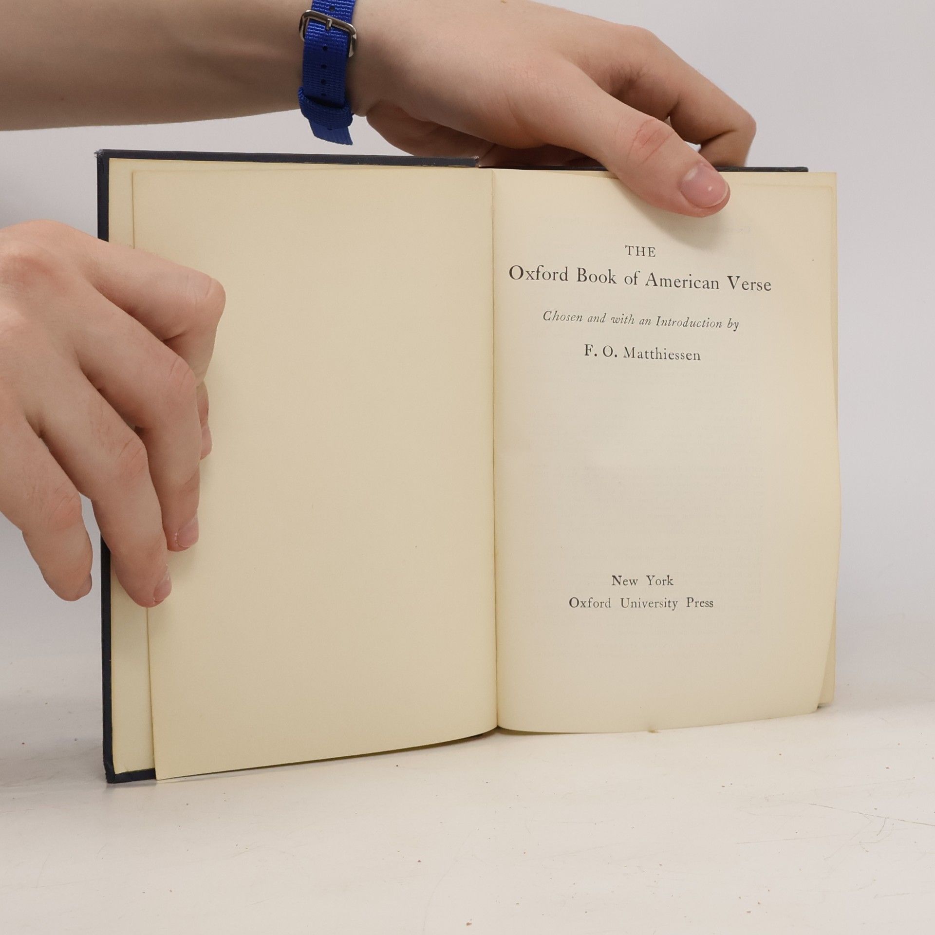 F. O. Matthiessen The Oxford Book of American Verse
