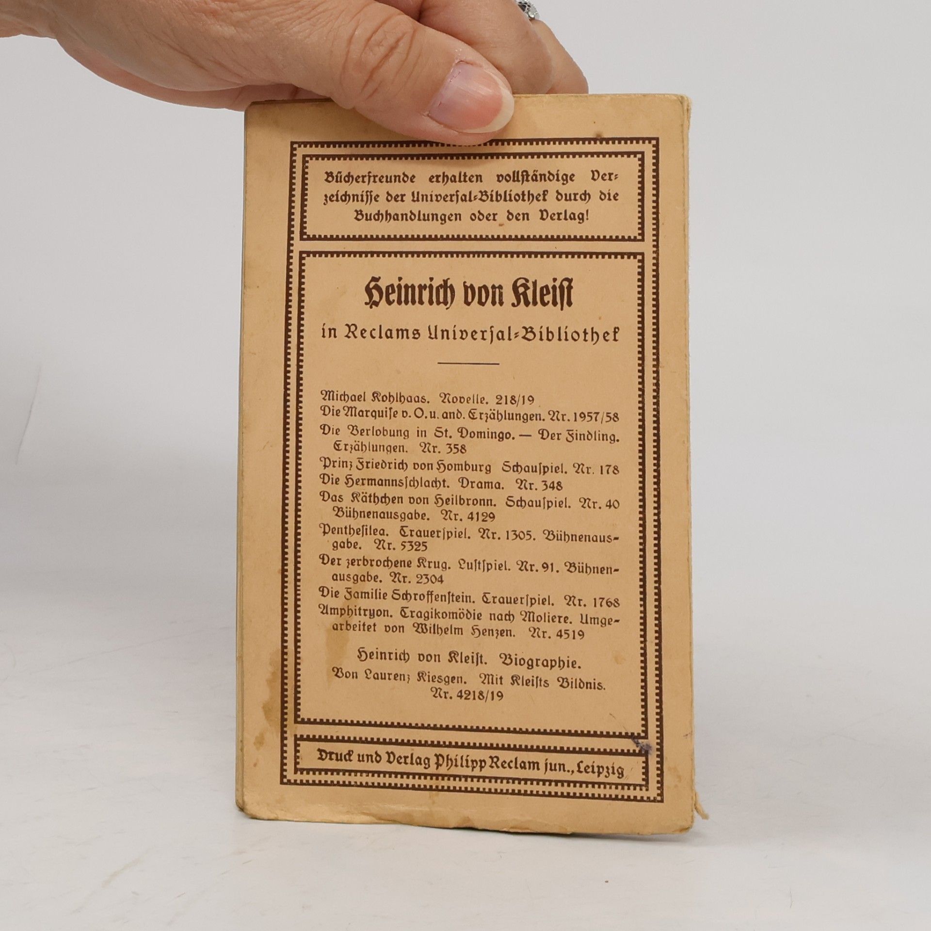 Heinrich von Kleist Die Hermannsschlacht