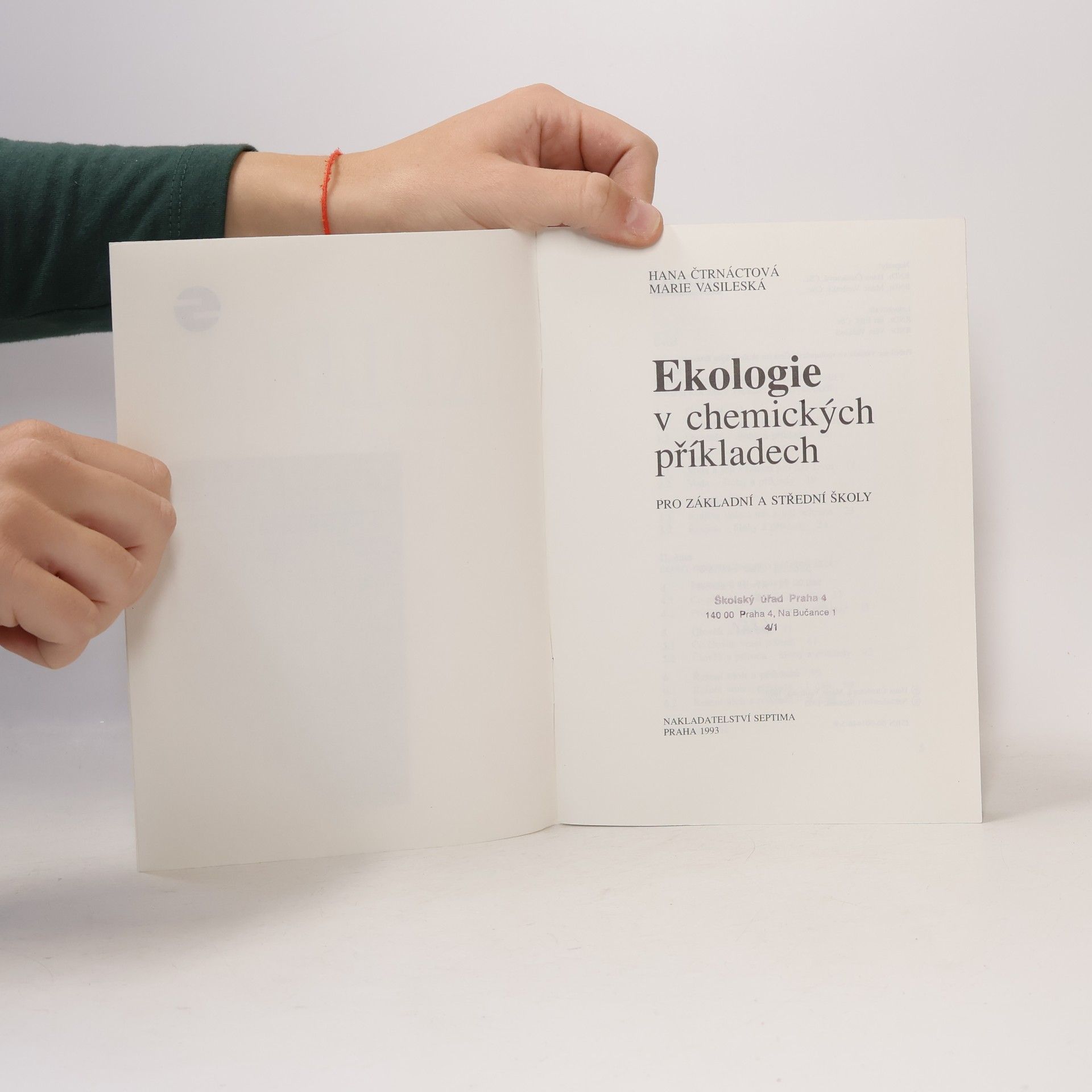 Hana Čtrnáctová Ekologie v chemických příkladech