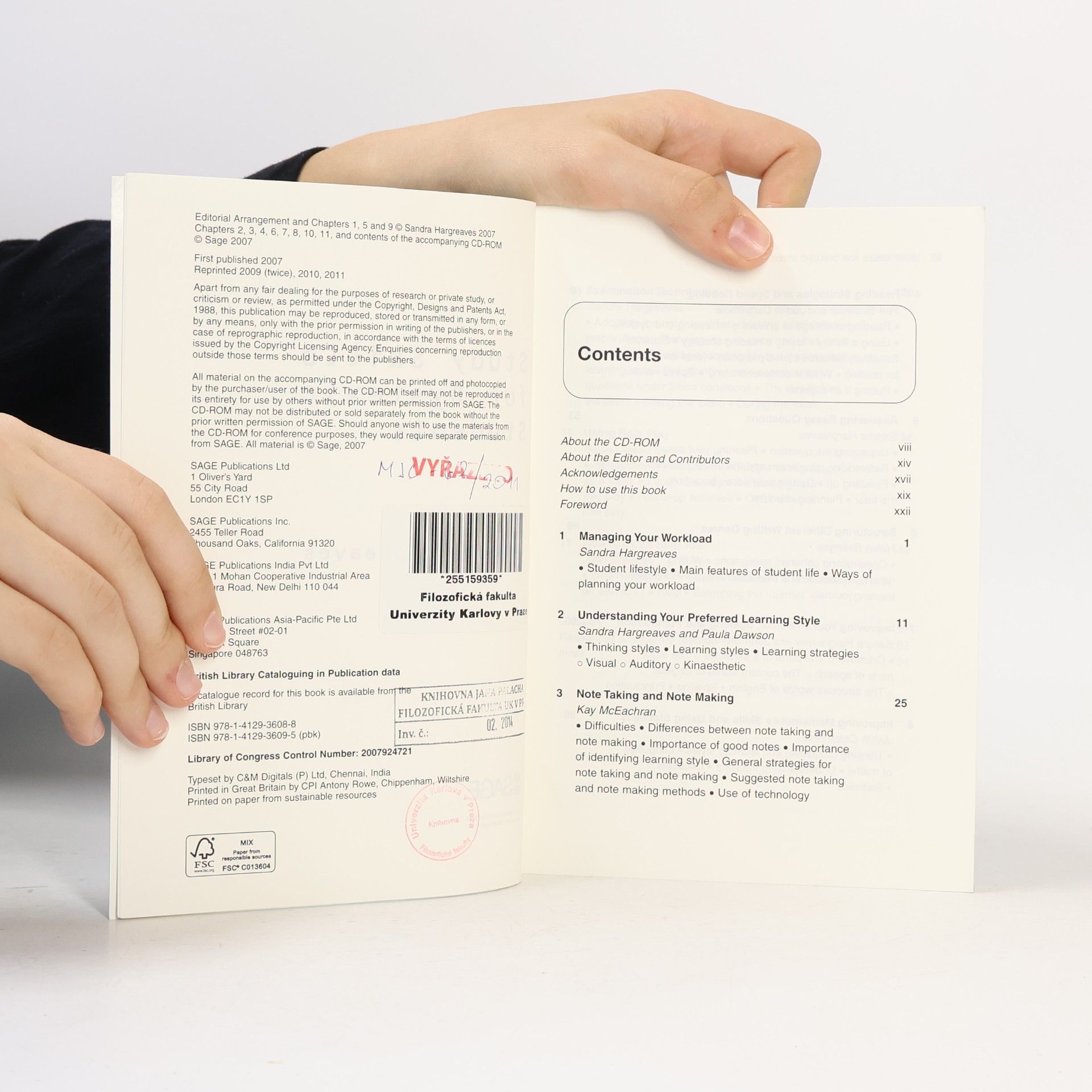 Sandra Hargreaves Sage Study Skills Series: Study Skills for Dyslexic Students