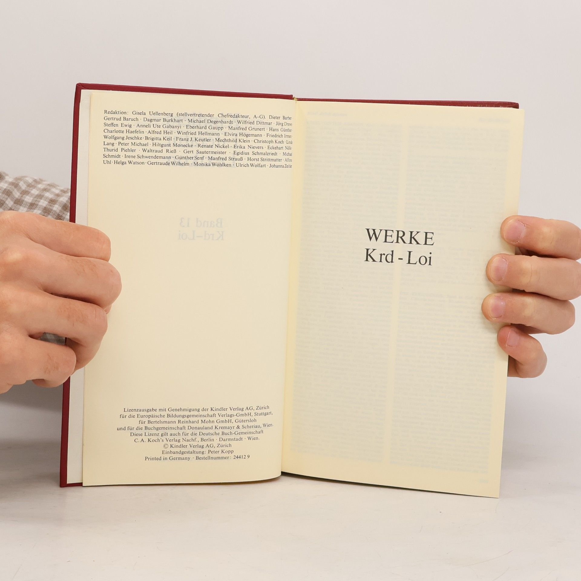 AA.VV. Kindlers Literatur Lexikon. Band 13