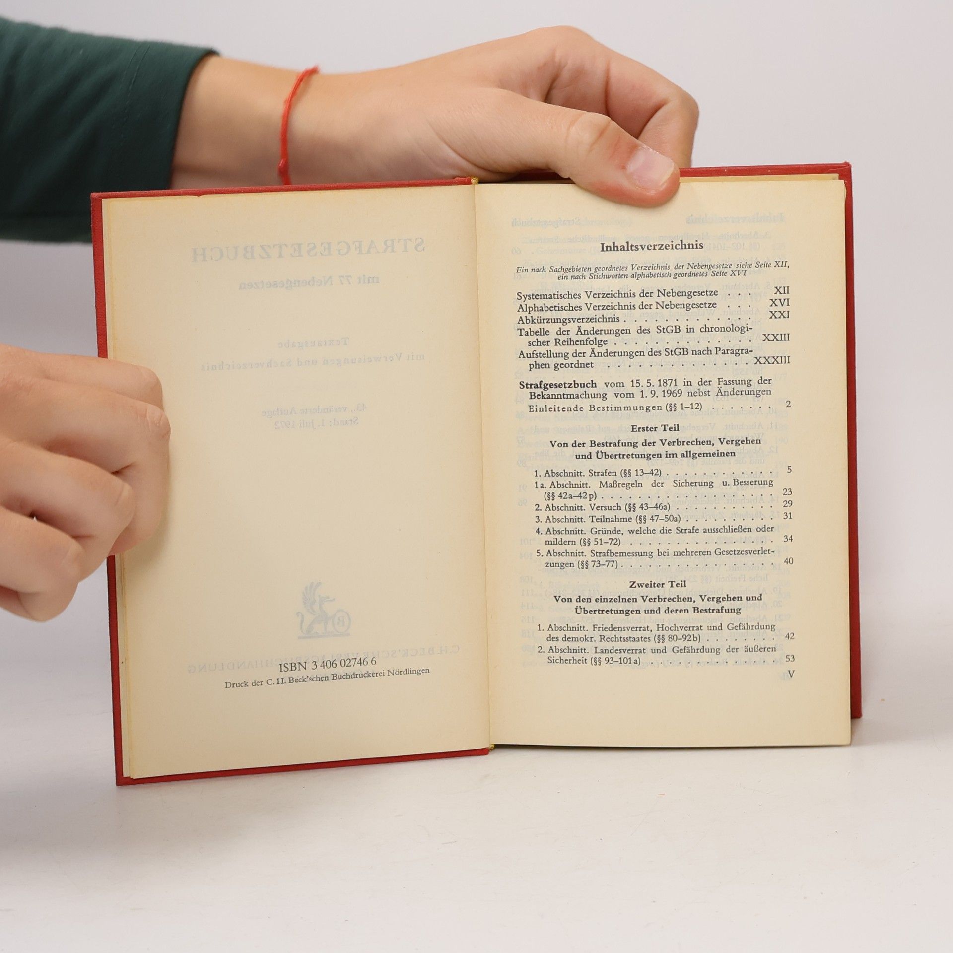 Germany (West) Strafgesetzbuch - 43. Auflage