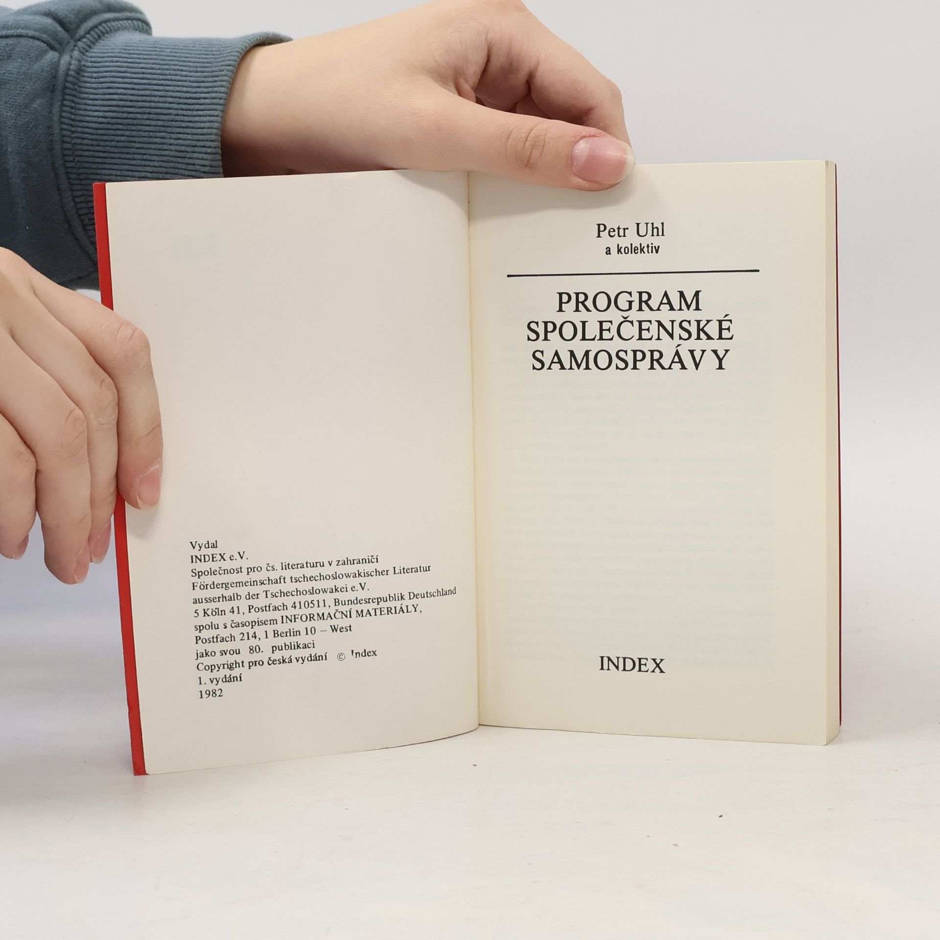 Petr Uhl Program společenské samosprávy