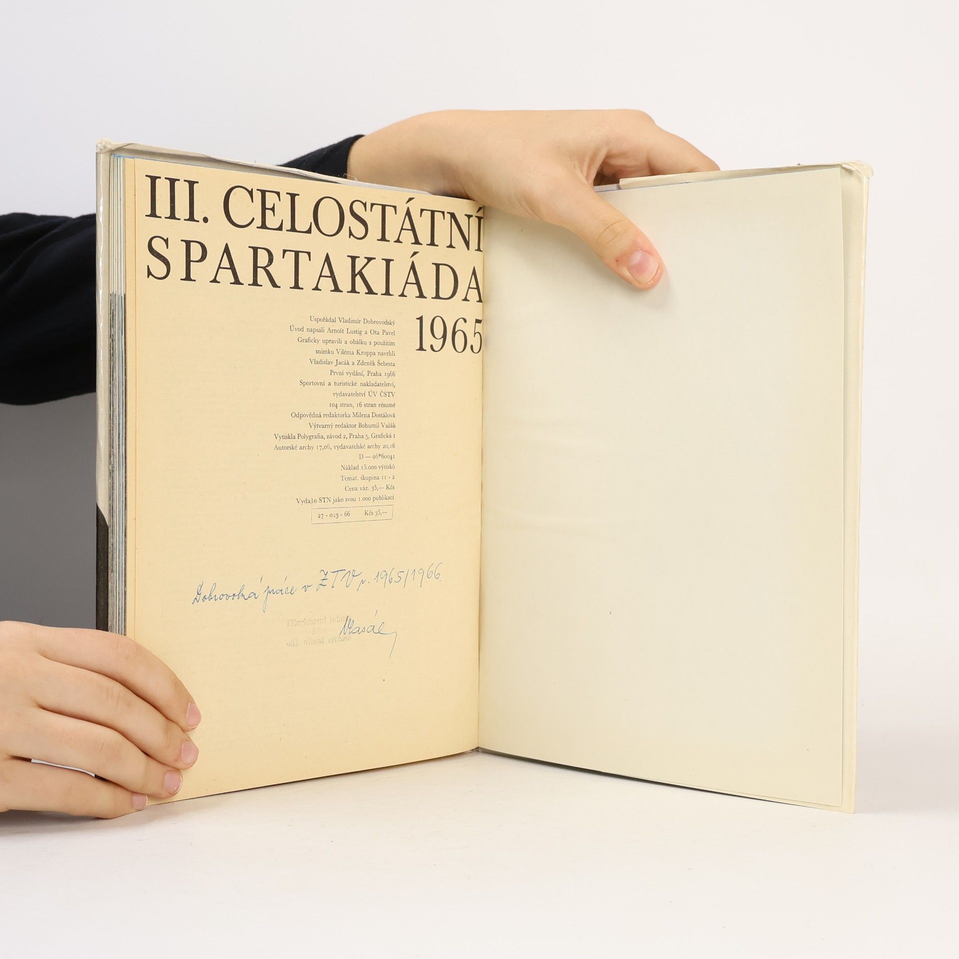 Arnošt Lustig III. celostátní spartakiáda 1965