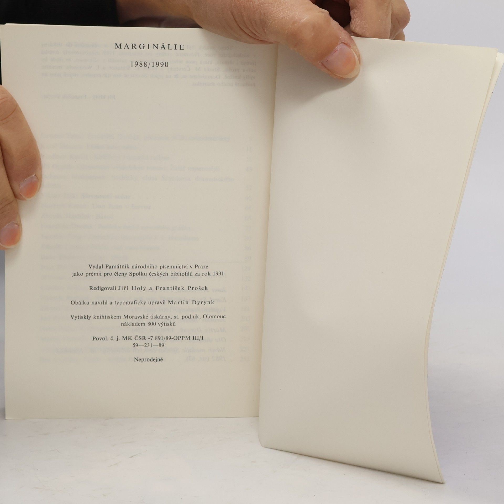 Various authors Marginálie 1988-1990