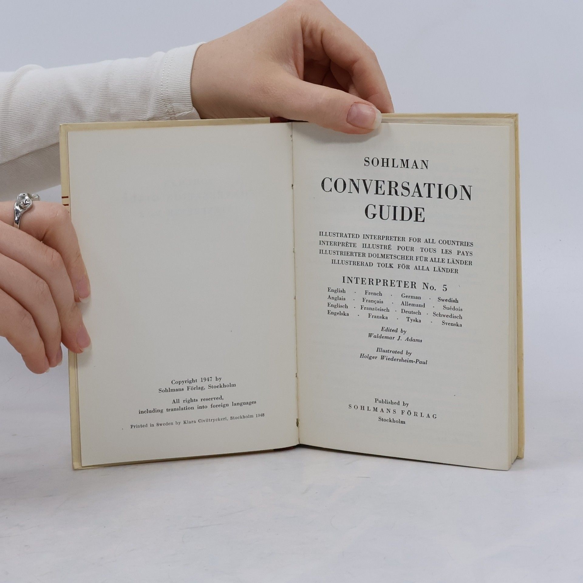 Waldemar J. Adams  Sohlman Conversation Guide. Interpreter No. 5