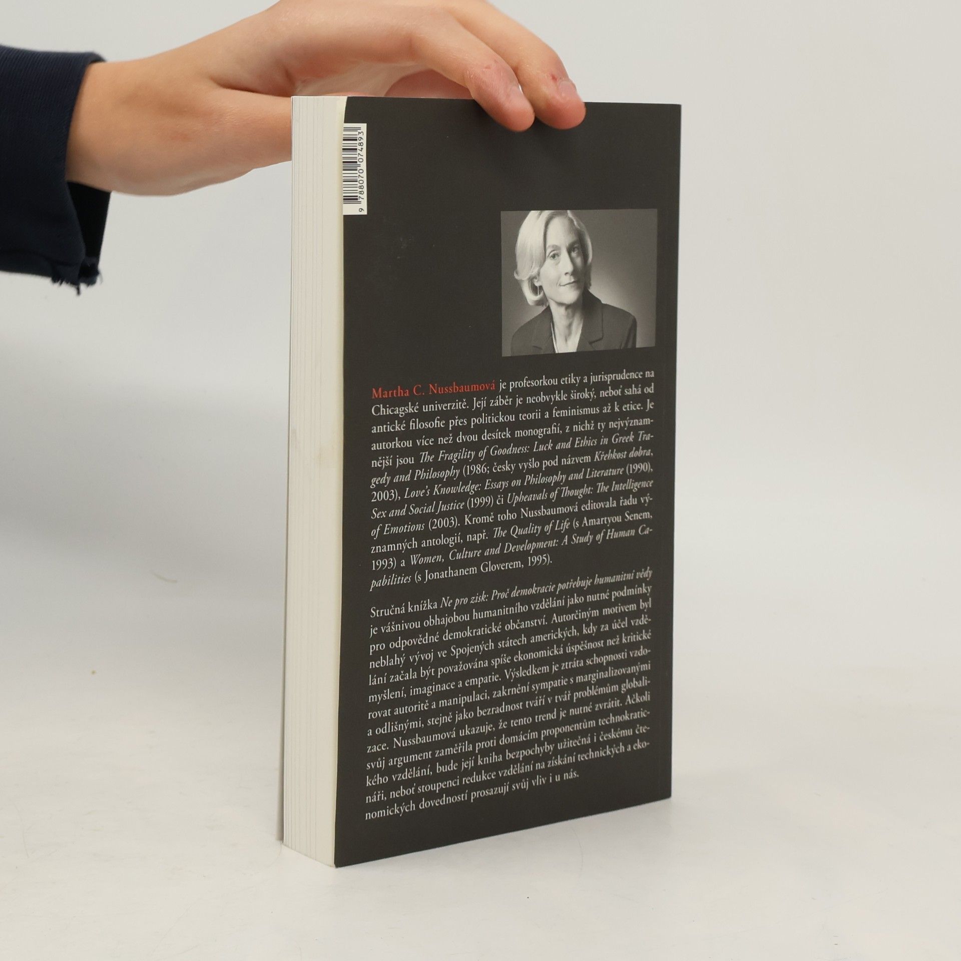Martha Craven Nussbaum Ne pro zisk. Proč demokracie potřebuje humanitní vědy