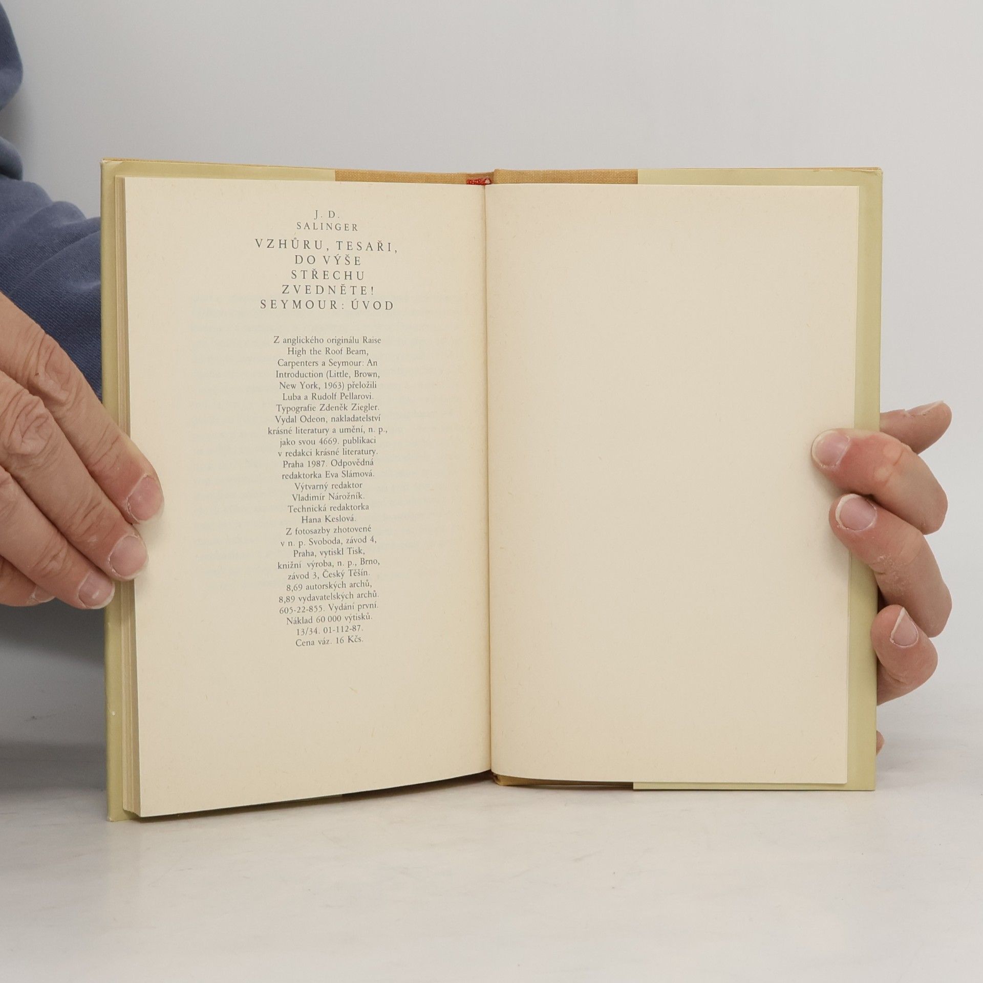 J. D. Salinger Vzhůru, tesaři, do výše střechu zvedněte! Seymour: Úvod