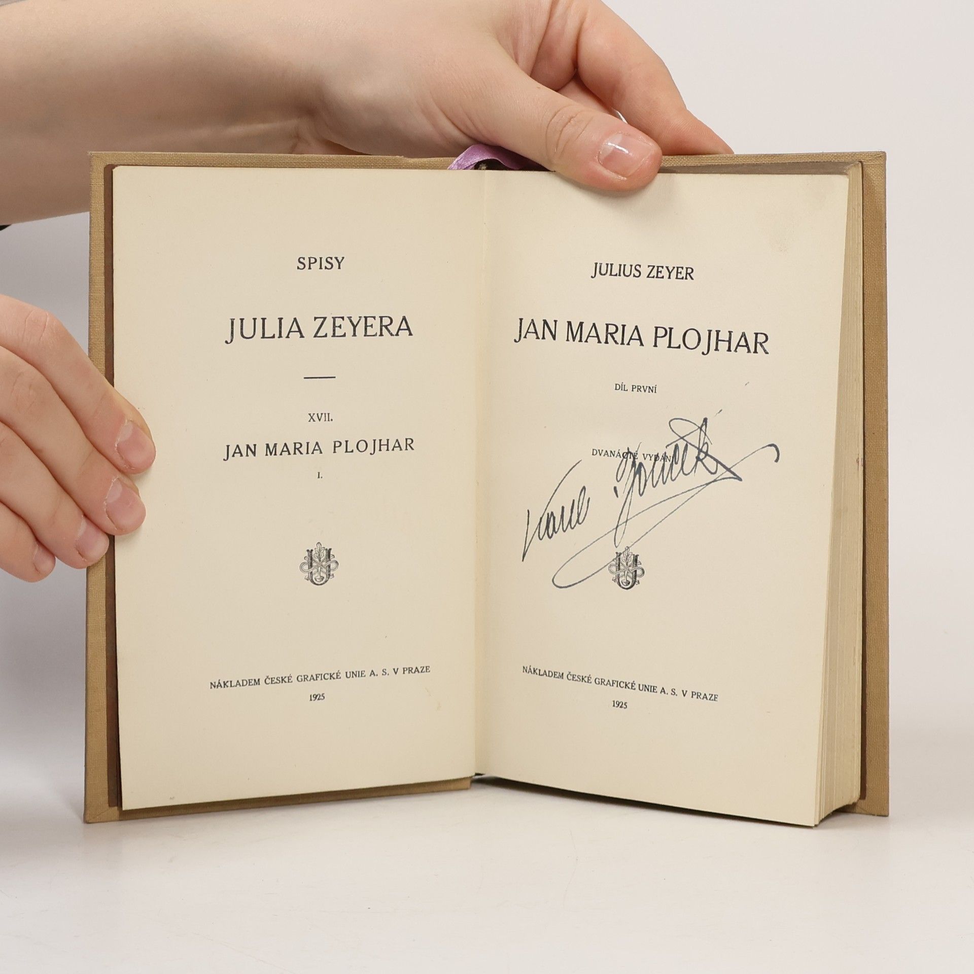 Julius Zeyer Jan Maria Plojhar I. Spisy Julia Zeyera