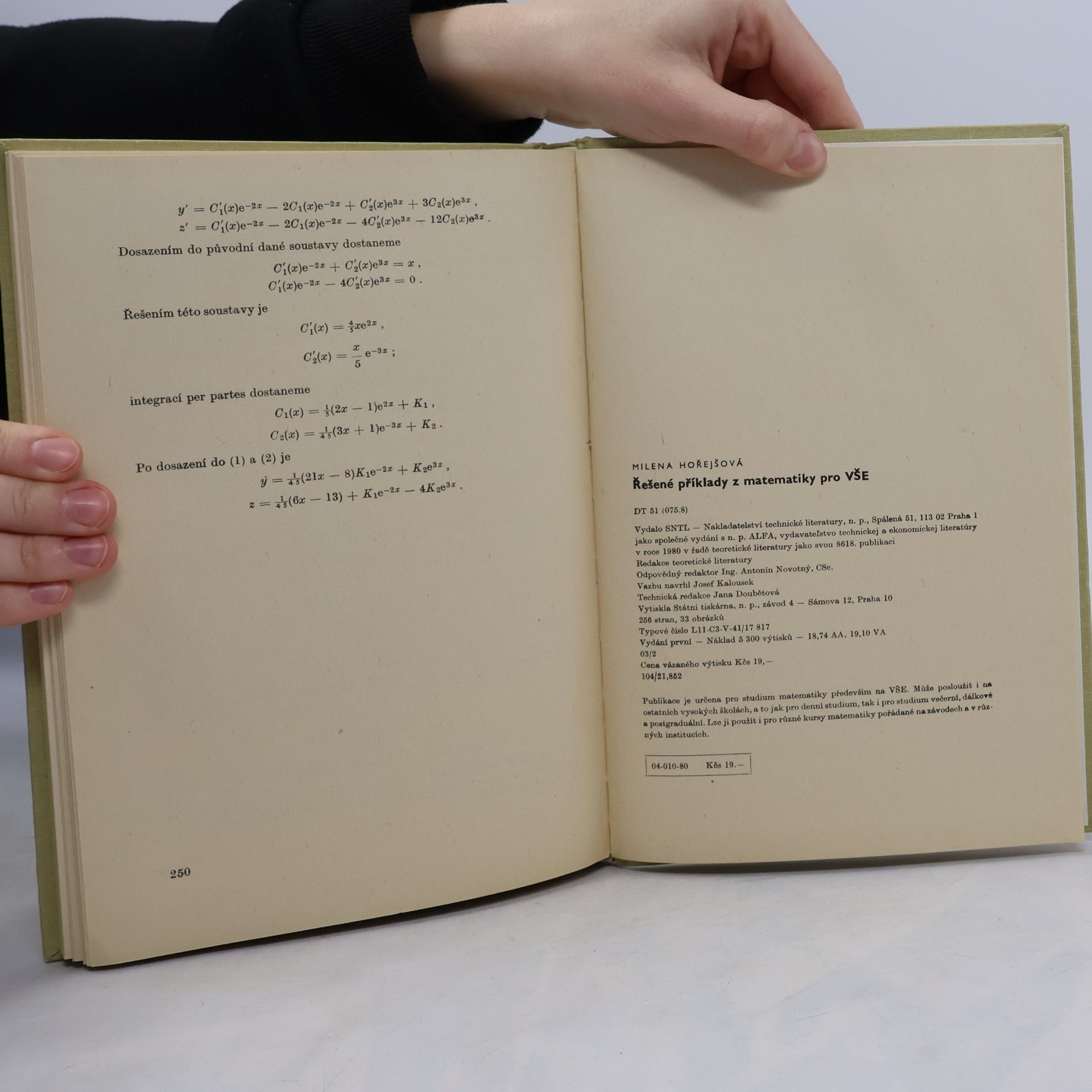 Milena Hořejšová Řešené příklady z matematiky pro VŠE