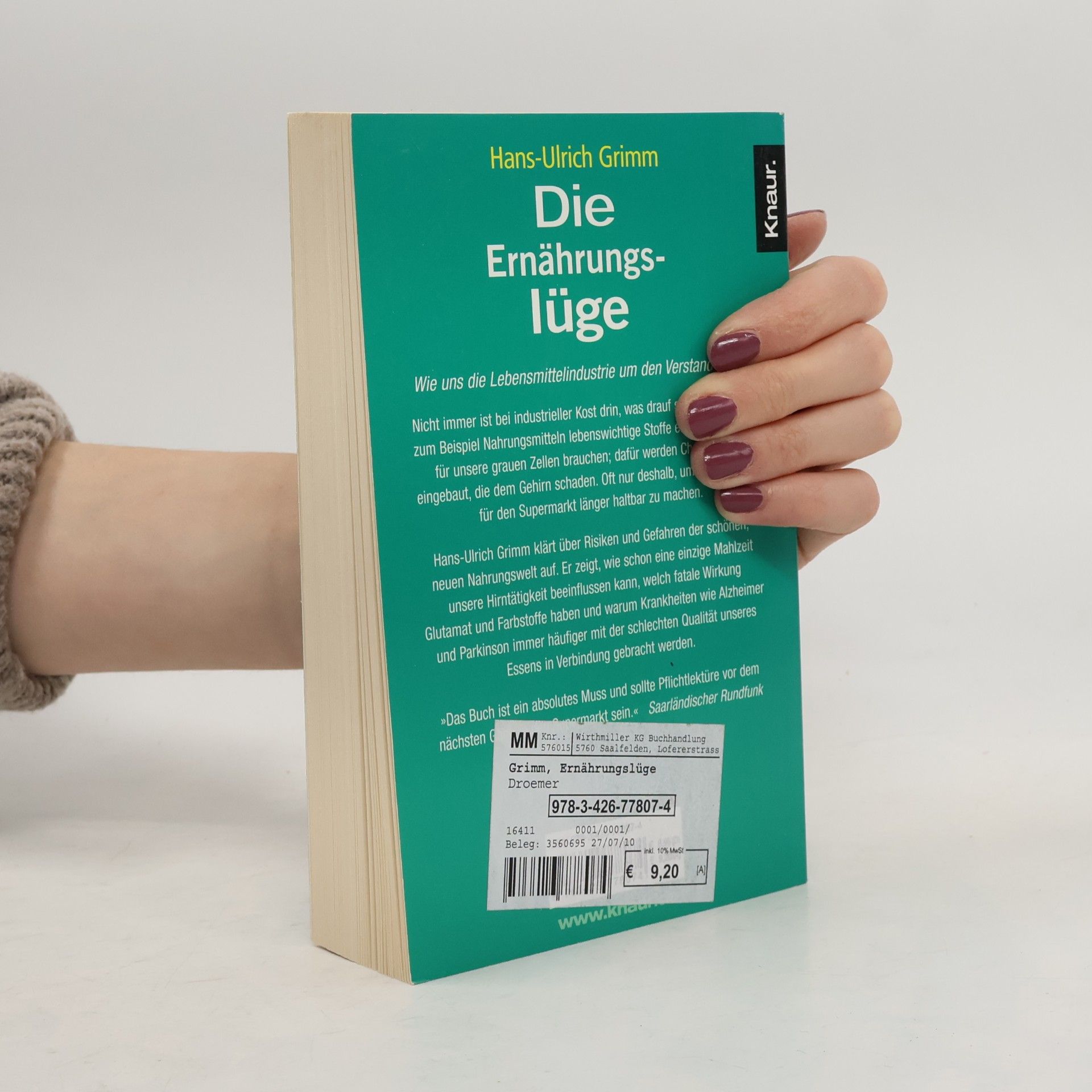 Hans Ulrich Grimm Die Ernährungslüge