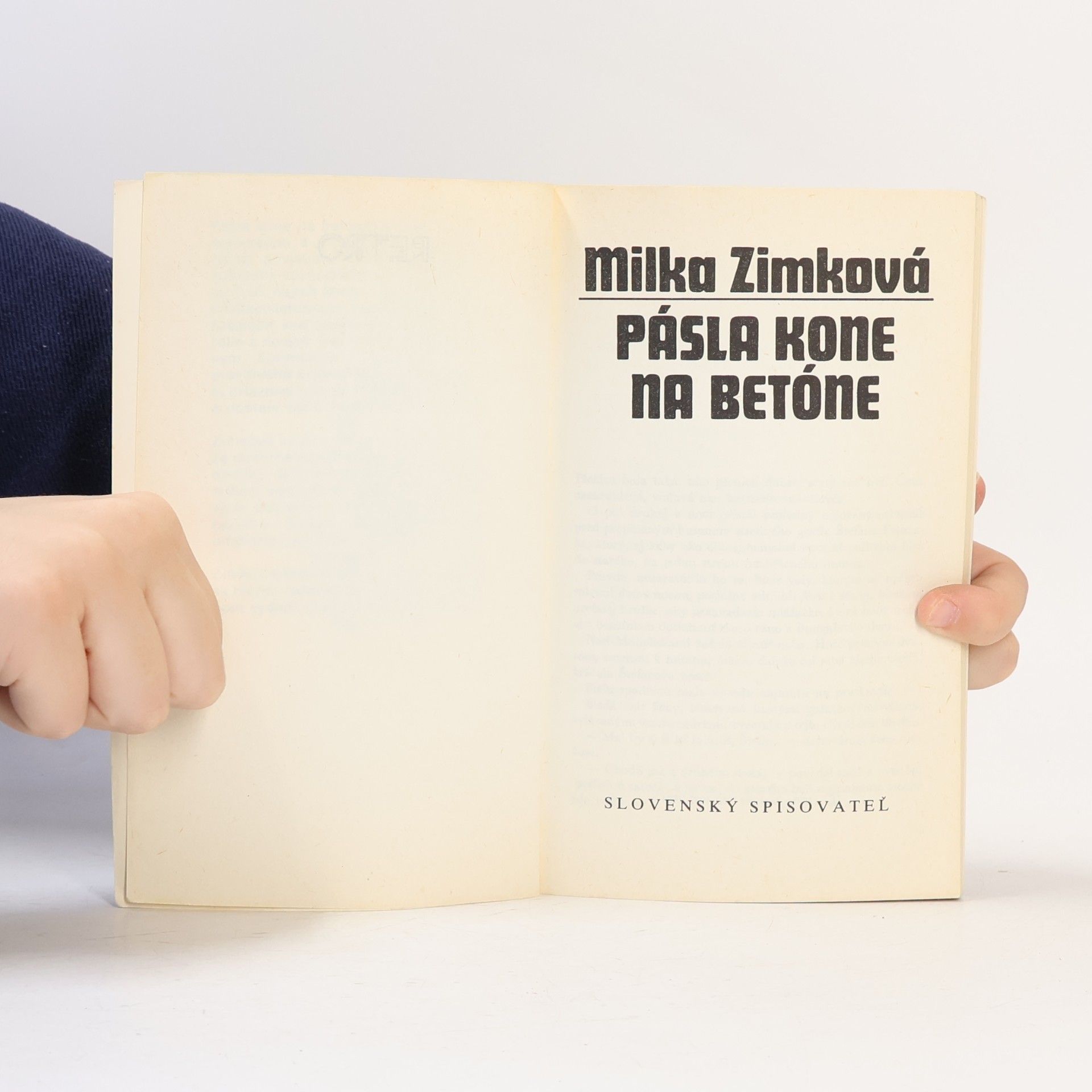 Milka Zimková Pásla kone na betóne