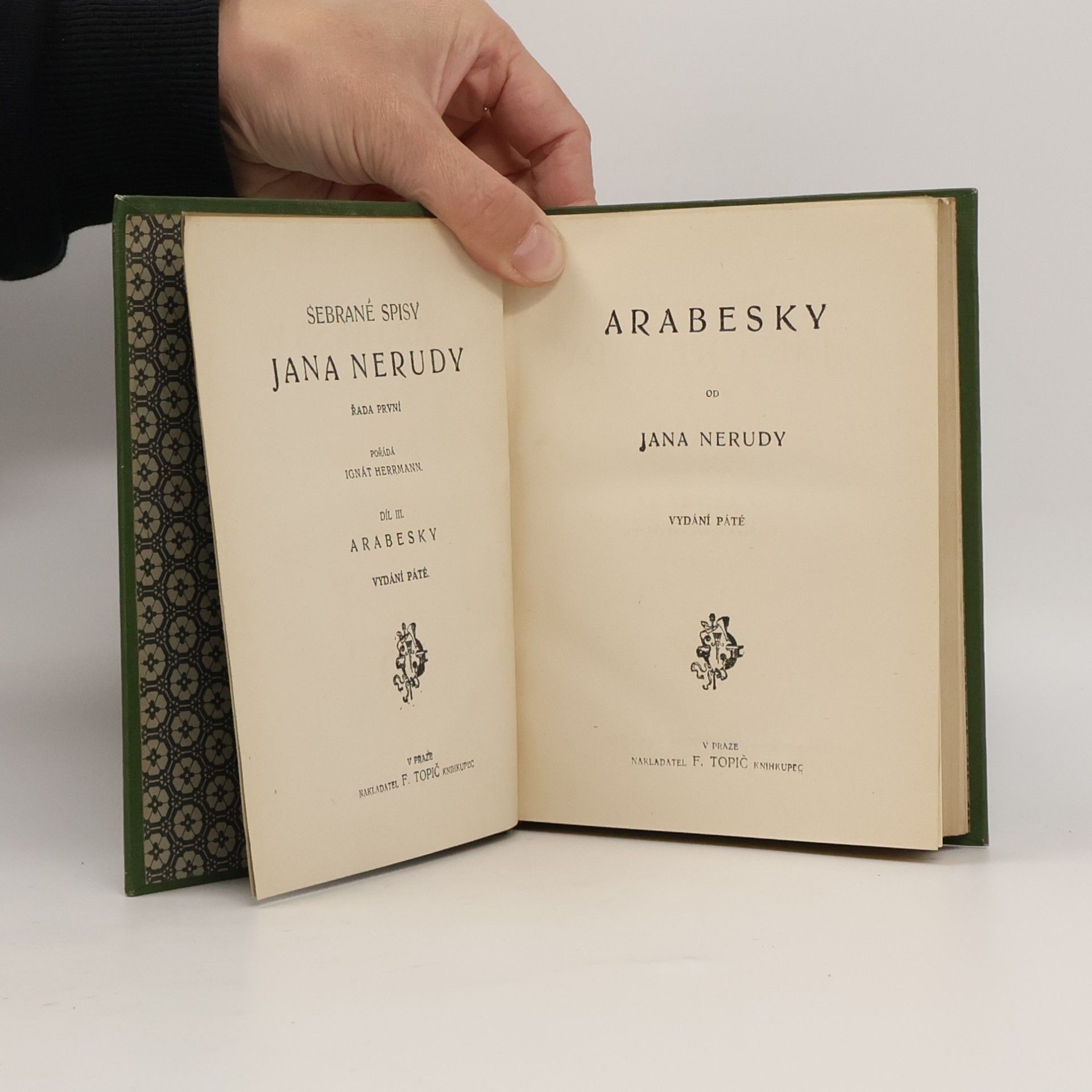 Jan Neruda Vybrané spisy Jana Nerudy III. Arabesky