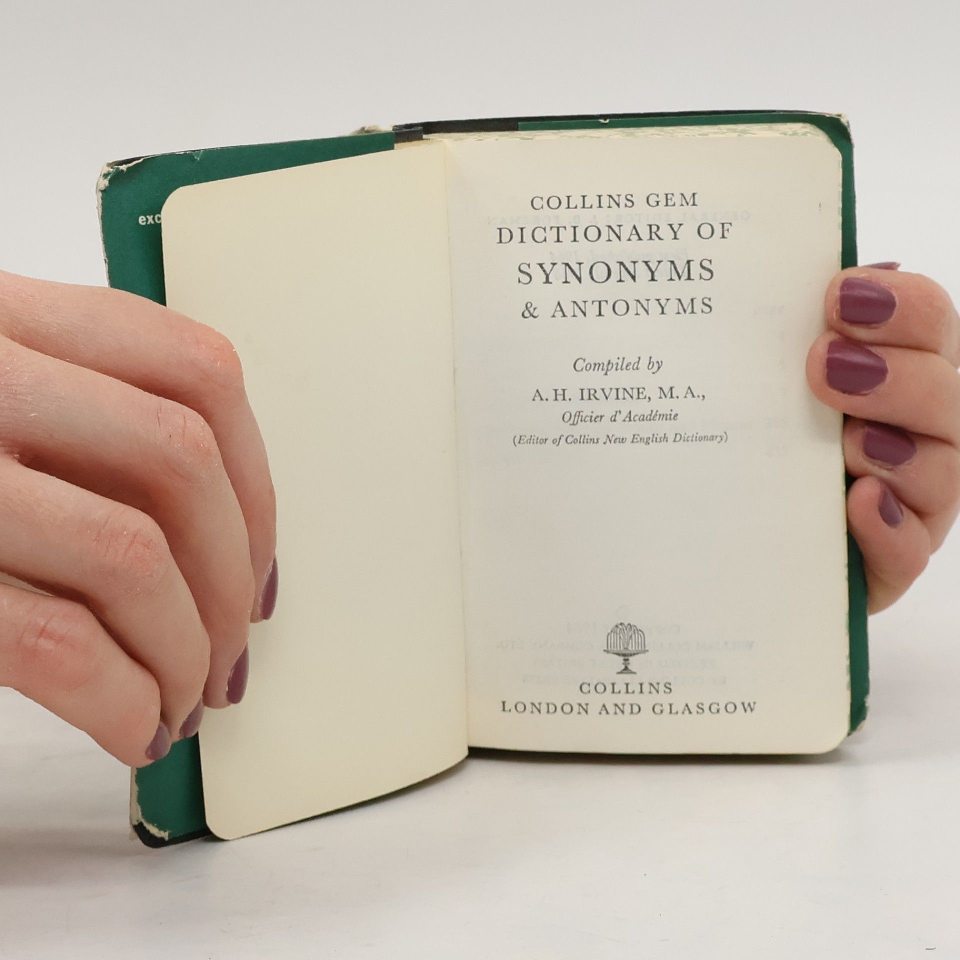 A. H. Irvine, M. A. Synonyms & Antonyms