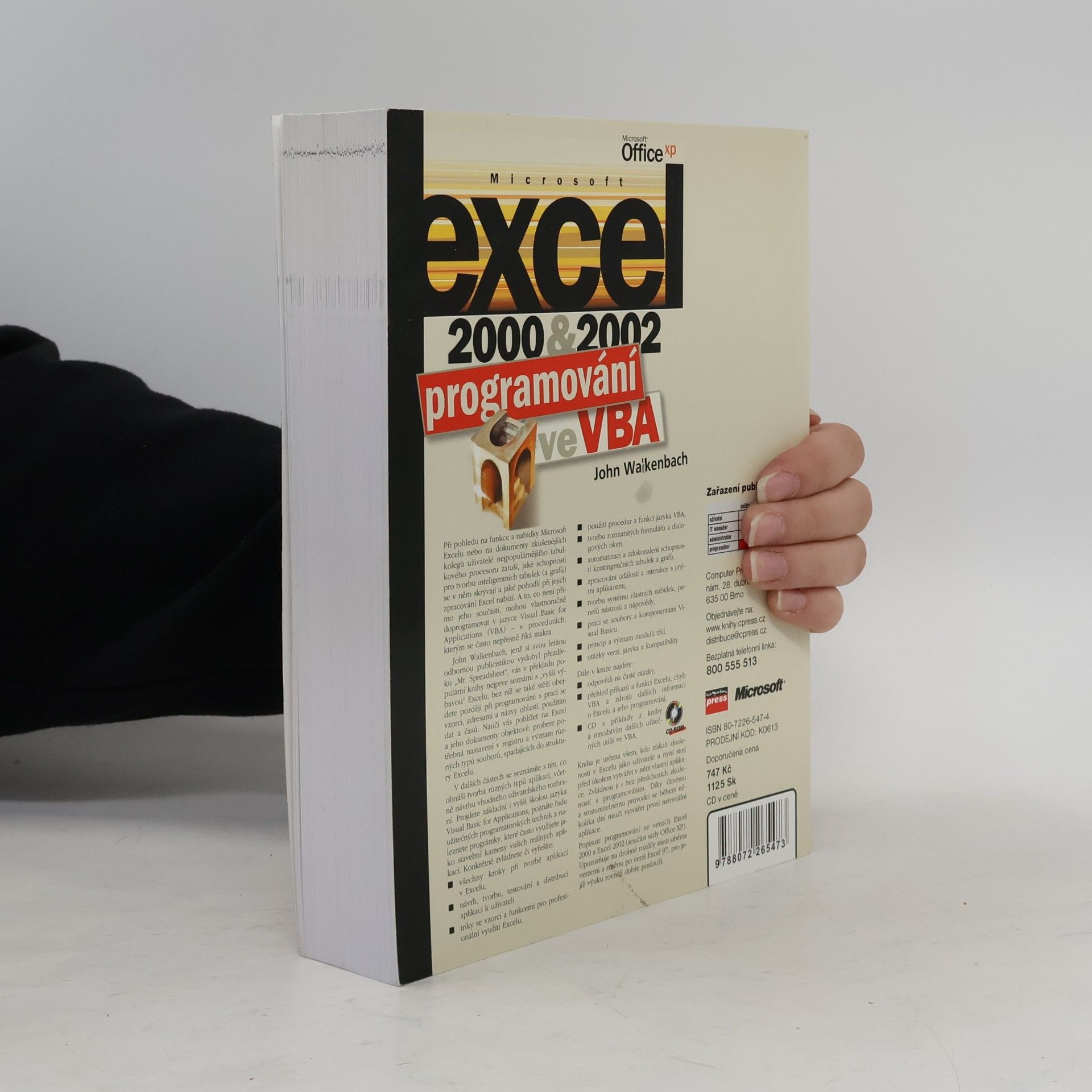 John Walkenbach Microsoft Excel 2000 a 2002. Programování ve VBA.