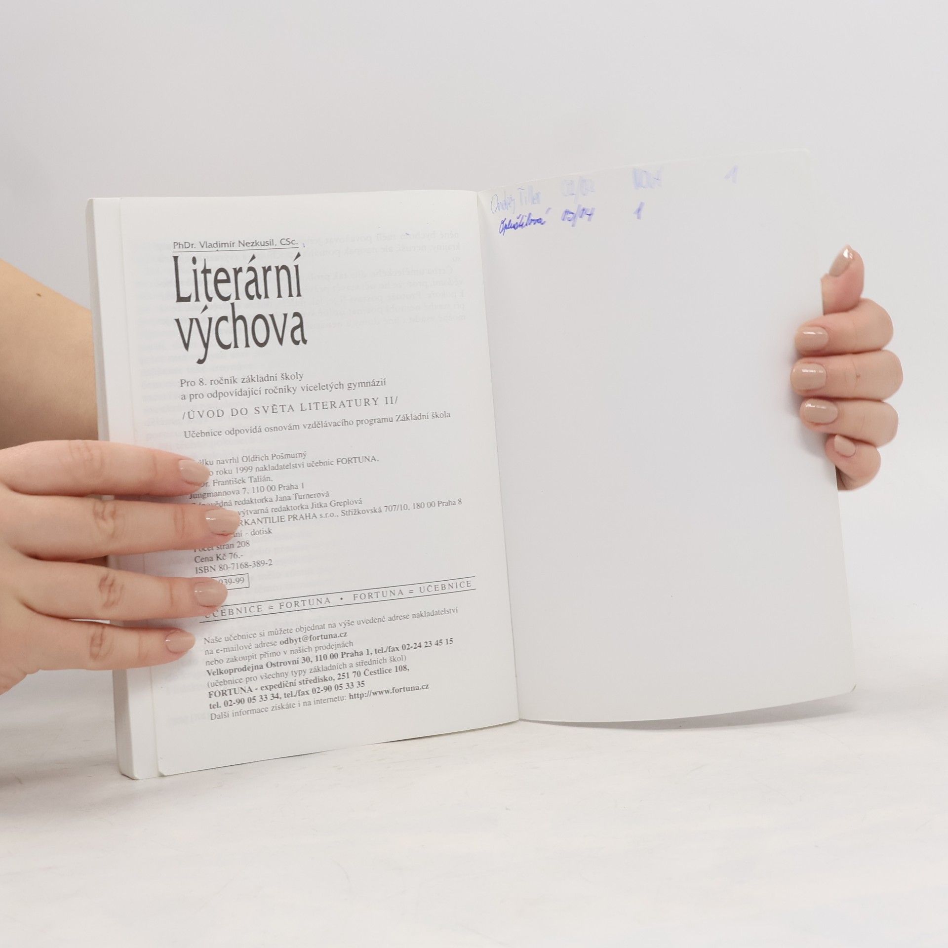 Vladimír Nezkusil Literární výchova pro 8. ročník základní školy. Úvod do světa literatury II