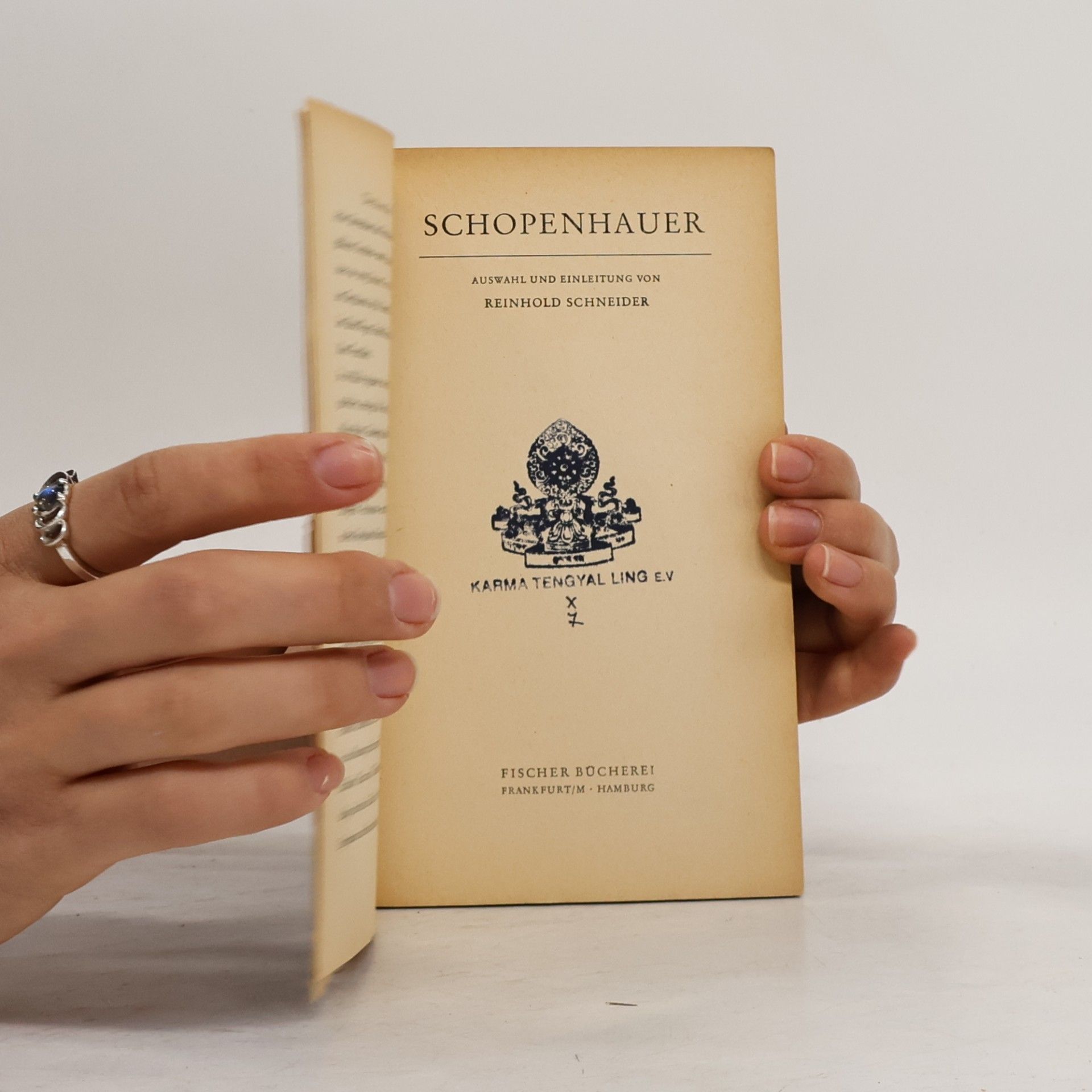 Reinhold Schneider Arthur Schopenhauer