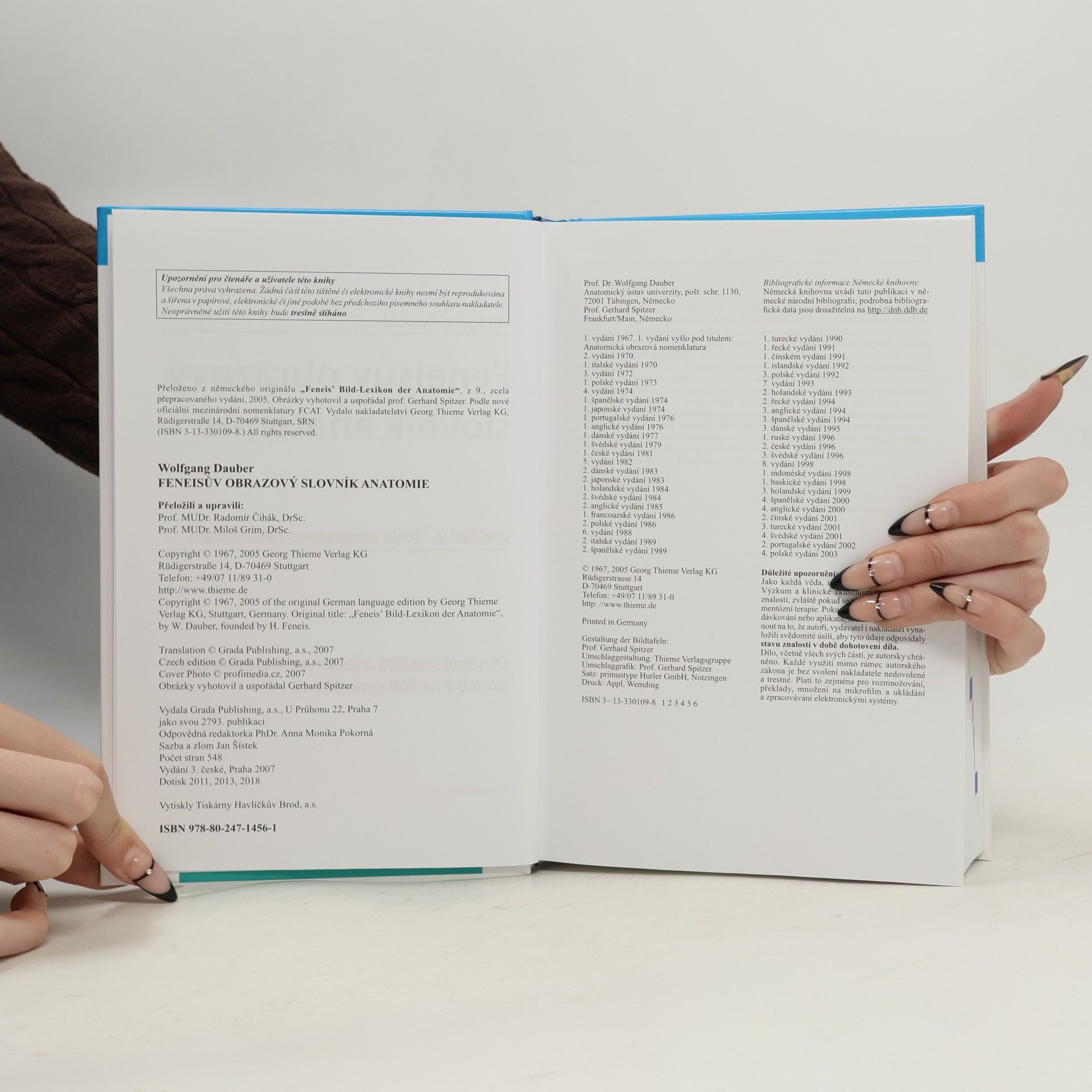 Wolfgang Dauber Feneisův obrazový slovník anatomie