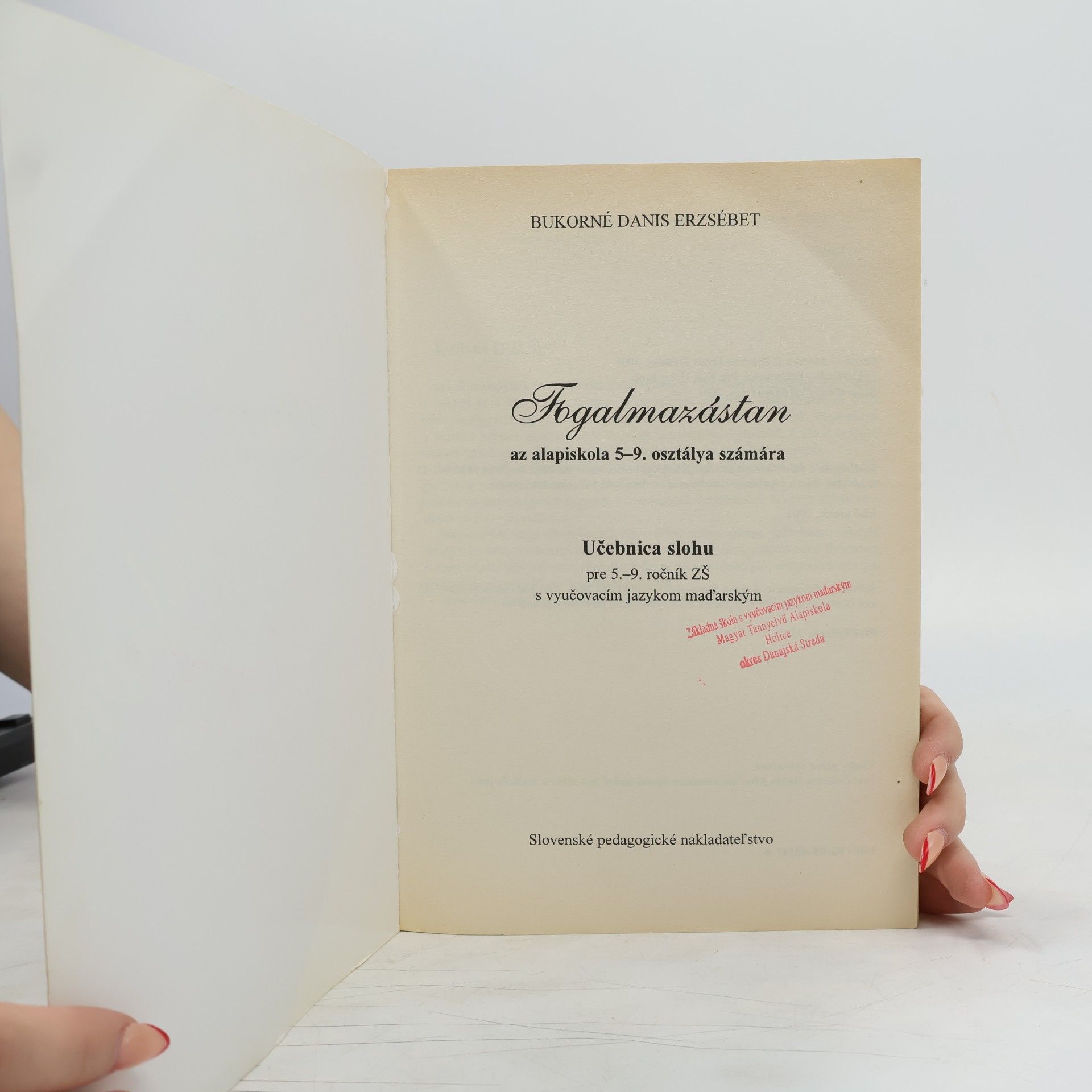 Bukorné Danis Erzsébet Fogalmazástan