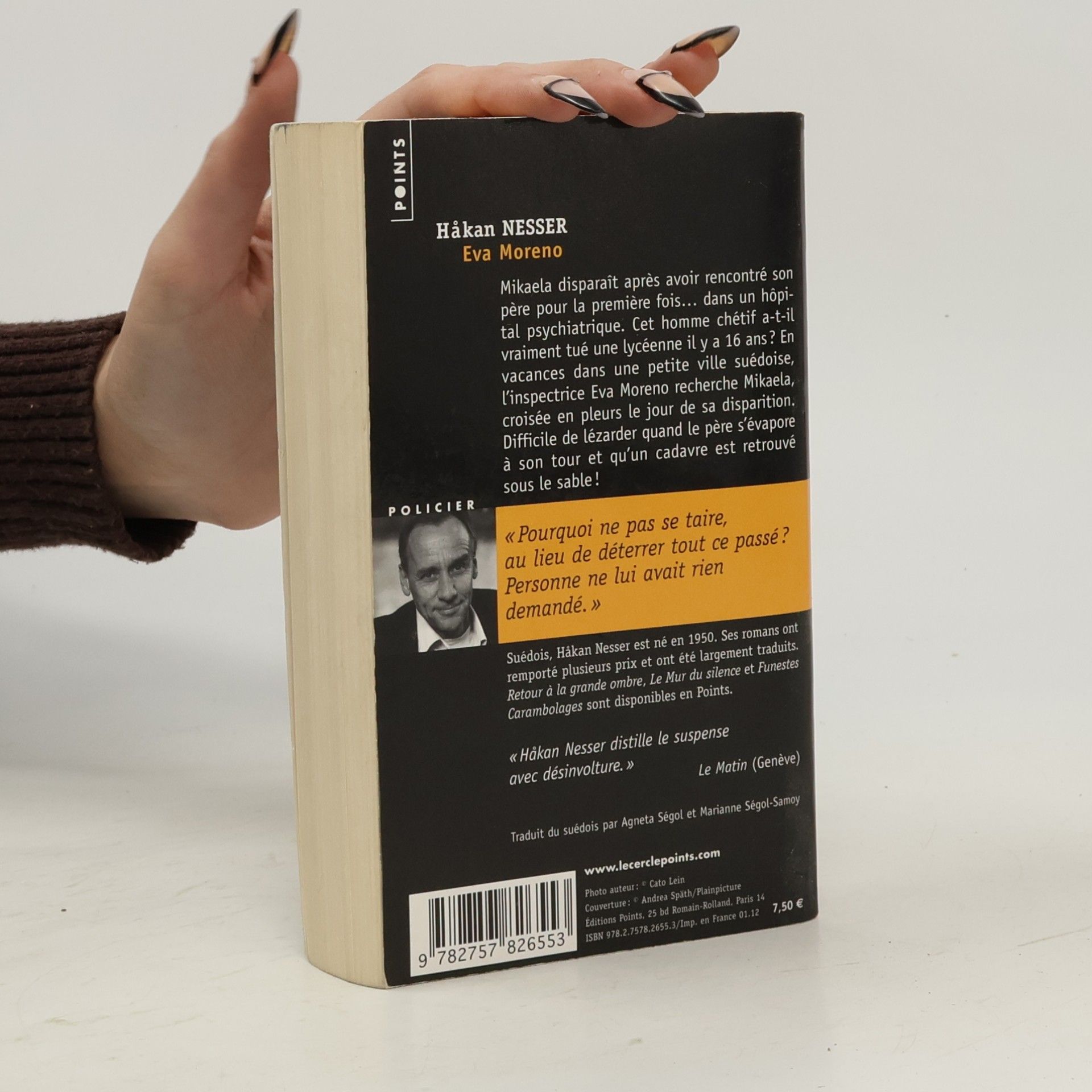 Håkan Nesser Eva Moreno. Der Tote vom Strand, französische Ausgabe