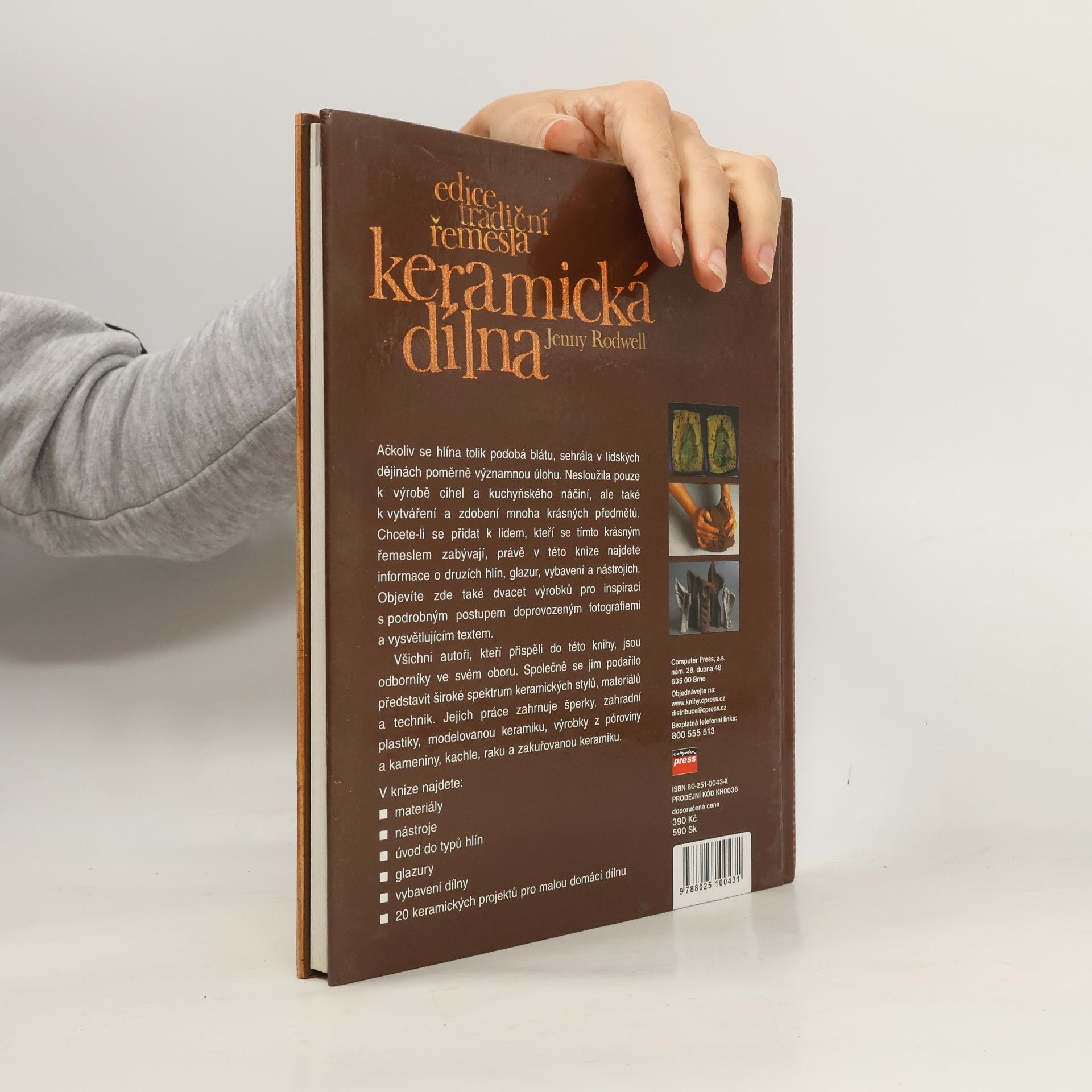 Jenny Rodwell Keramická dílna : 20 jedinečných keramických projektů pro malou domácí dílnu