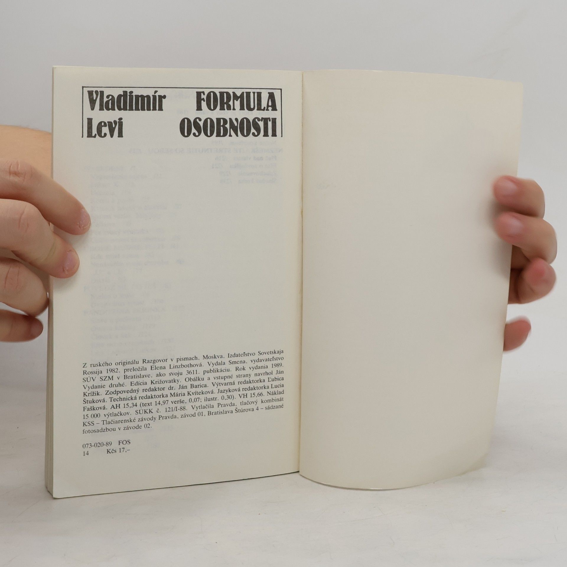 Vladimír Levi Formula osobnosti
